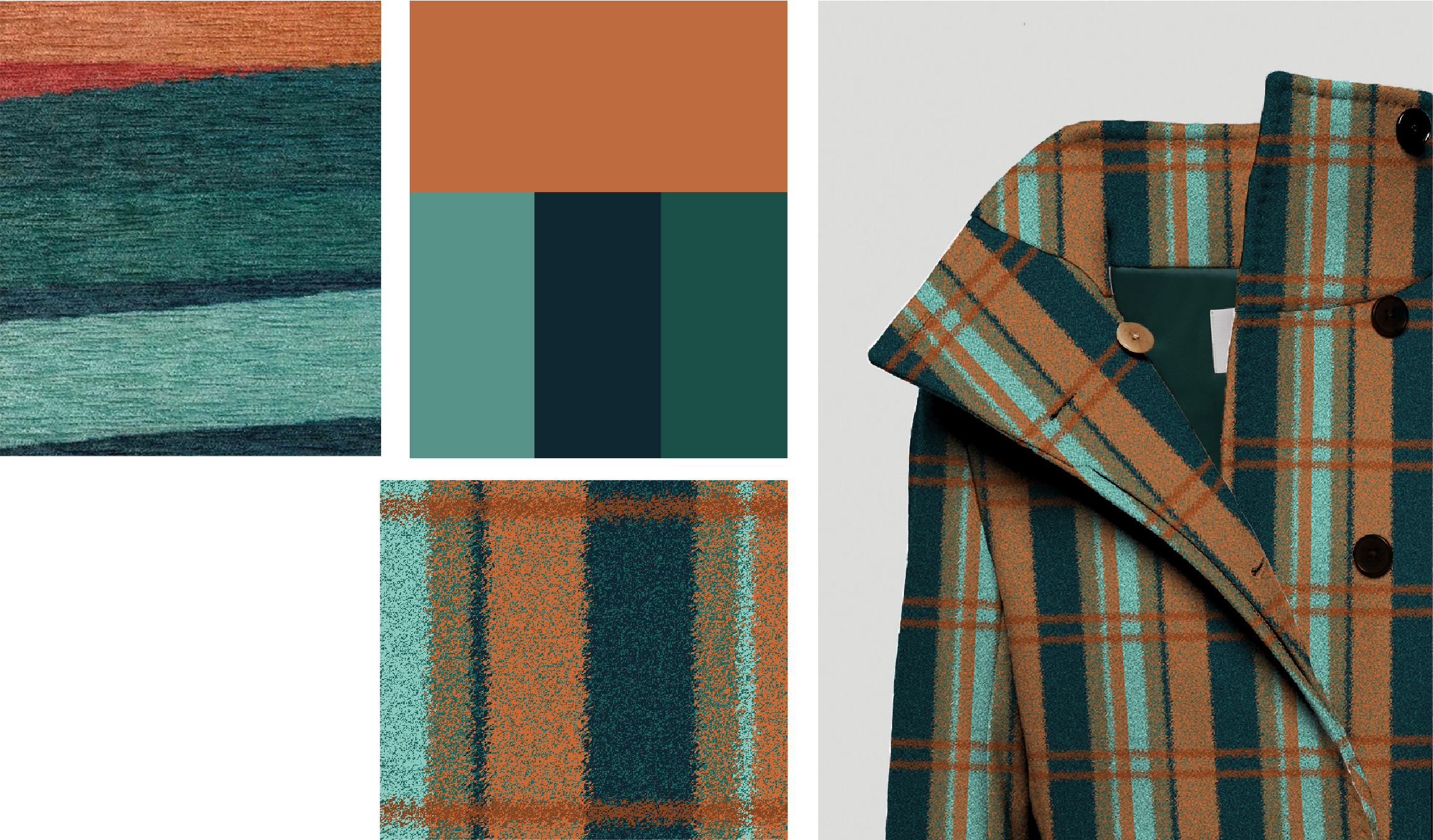 digital weaving: accented analogus color scheme