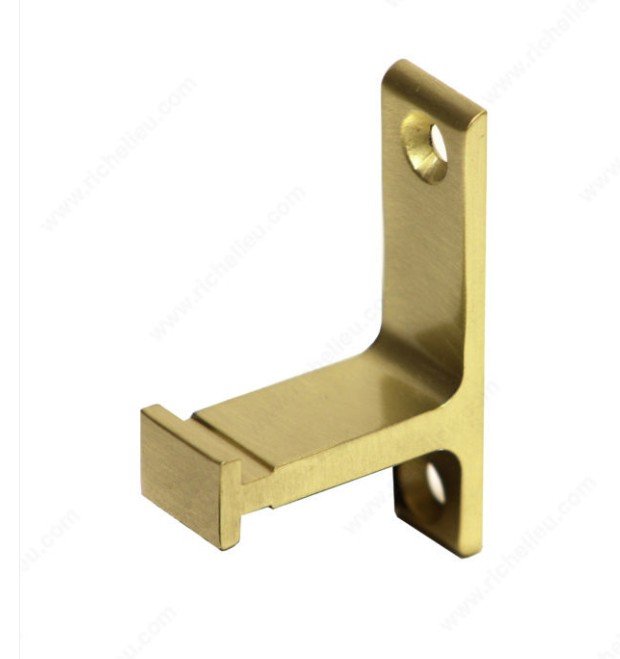 Quiet Glide vertical bracket for double roller brushed satin brass 3.jpg