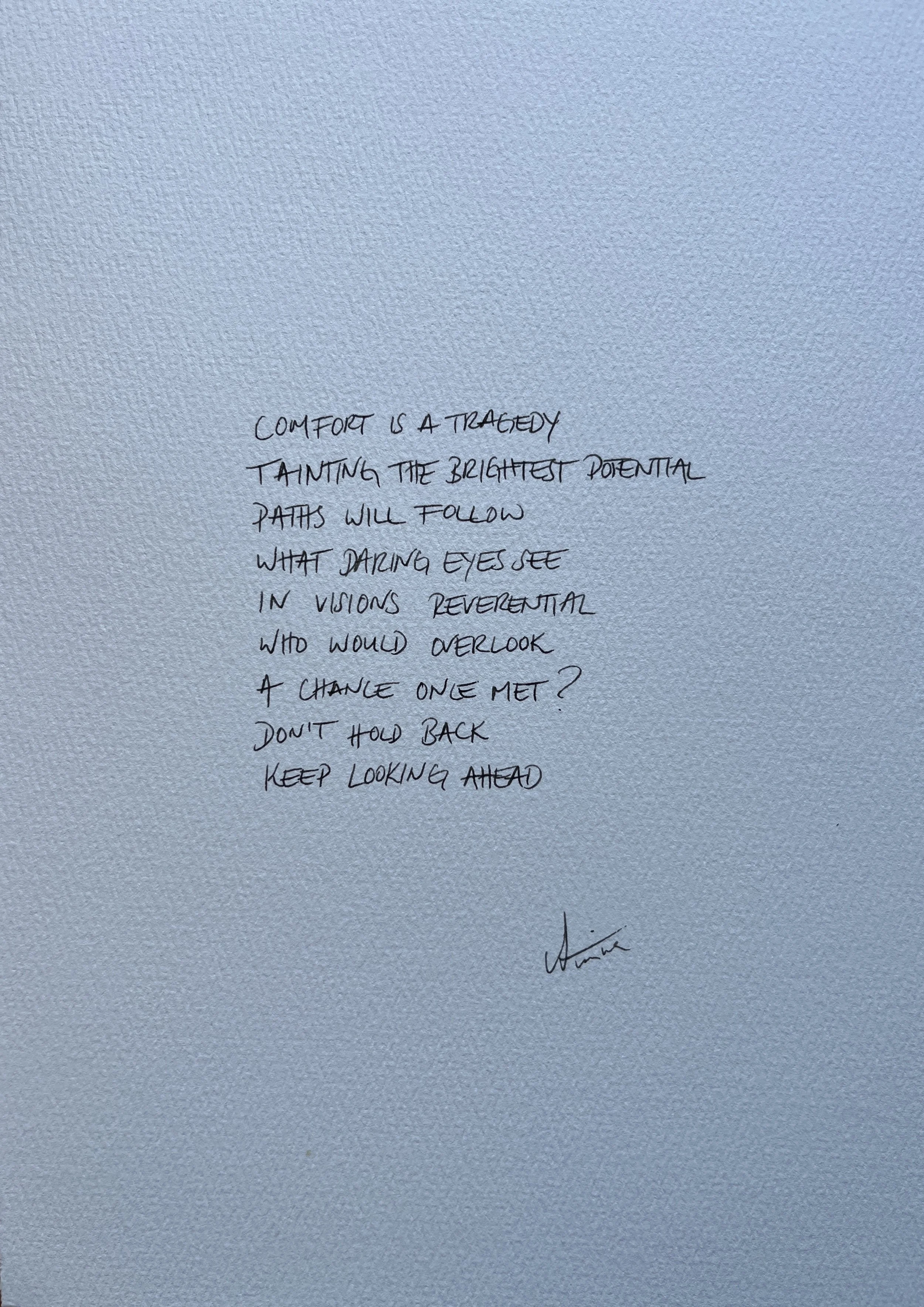 AHEAD / (Ink on cotton paper)