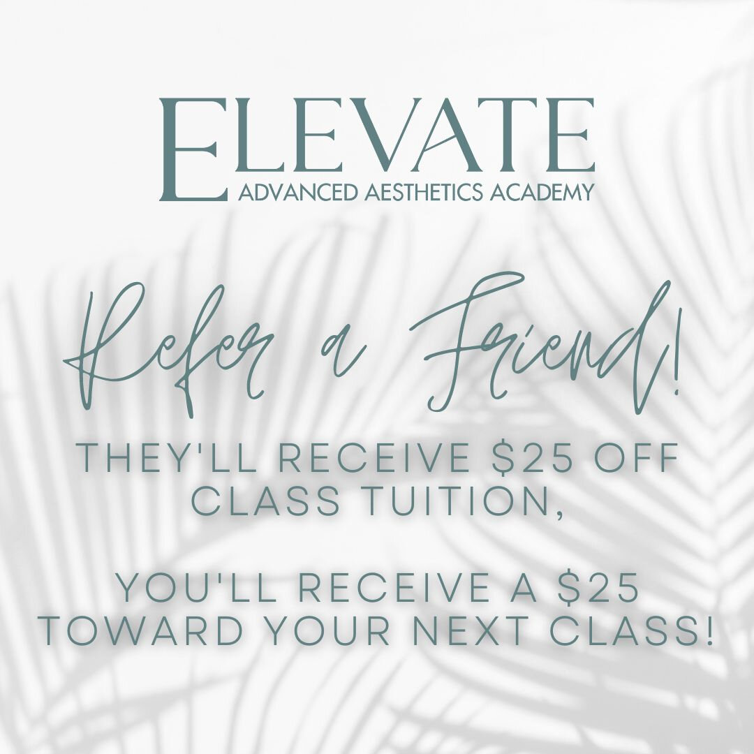 Now through 3/31/23, refer a friend and you both save on upcoming classes! Plus it's way more fun with your work buddy to learn new skills to take back to your salon + spa. Click on link in bio to inquire about our upcoming classes or simply send us 