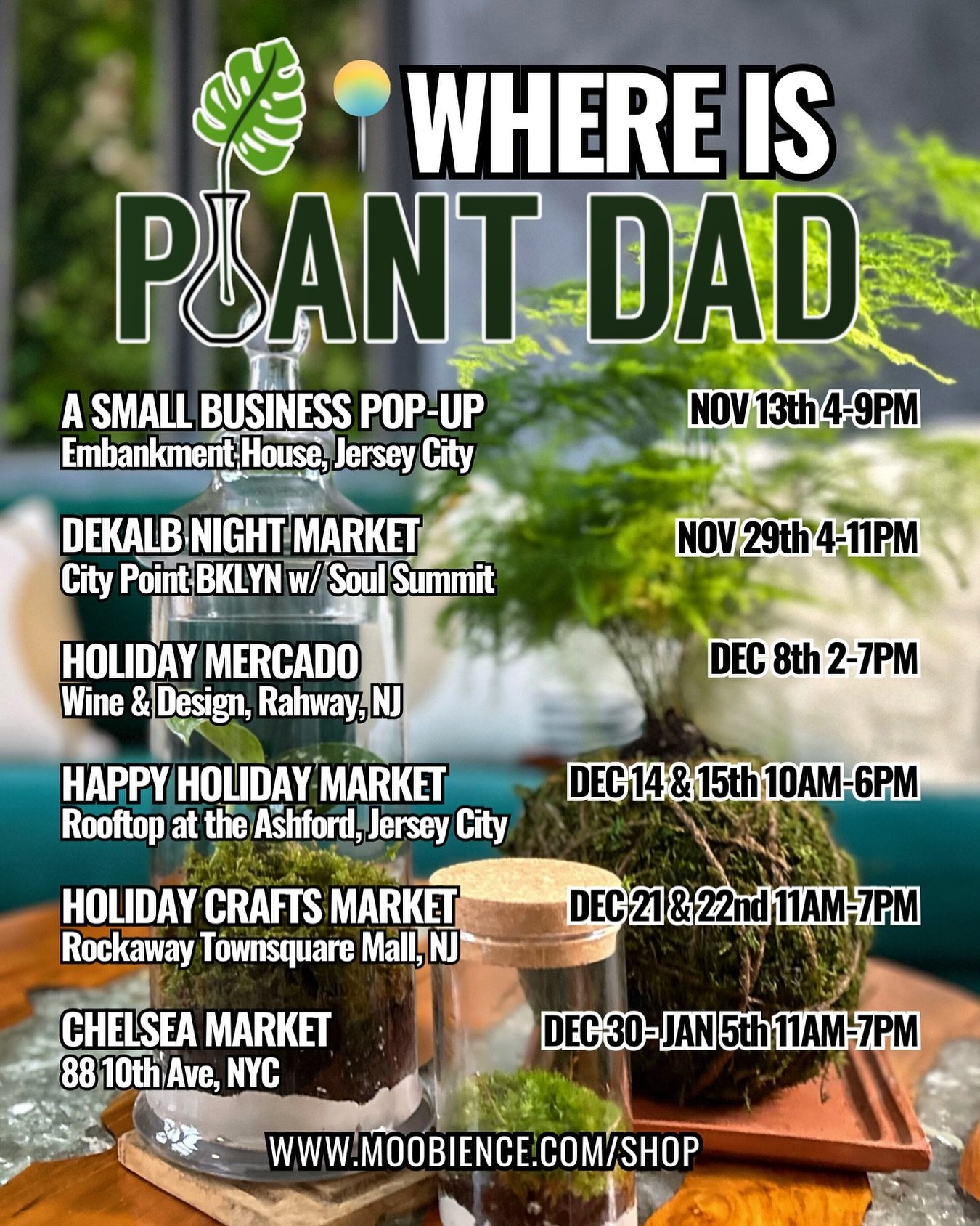 🌿Add peace into your day through low to no-maintenance house plants based on wellbeing🌿

Excited to show my new Plant Dad Pop-Up displays just in time for the holiday🌲🦃❄️🎁

New products, new styles, some classics, and limited editions.

&amp; ov