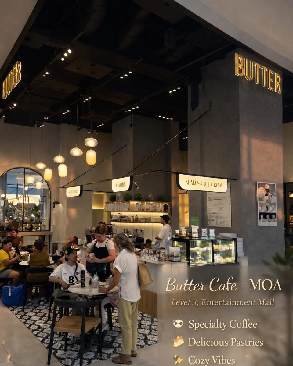 Hidden caf&eacute; spot in MOA you shouldn&rsquo;t miss ☕✨

Cozy vibes, specialty coffee, and good pastries all in one place.
Perfect stop after walking around the mall.

📍 Butter Caf&eacute;
Level 3, Entertainment Mall &ndash; MOA

Would you try th