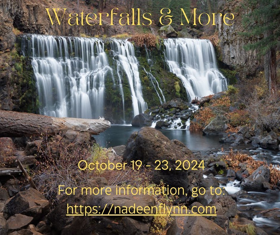 Join me in October for my Waterfalls &amp; More photography workshop/retreat in Northern California.  Capturing the flowing water in different settings can create stunning and dynamic images, but we will also enjoy other features of the area. This wo