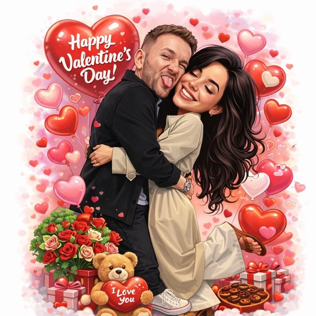 Valentines inspired Caricatures of our relationship because we don&rsquo;t take too many photos in day to day life because too busy &amp; it would have to be staged hahaha 

Also some of these are not as close lookalikes as I&rsquo;d prefer but chat 