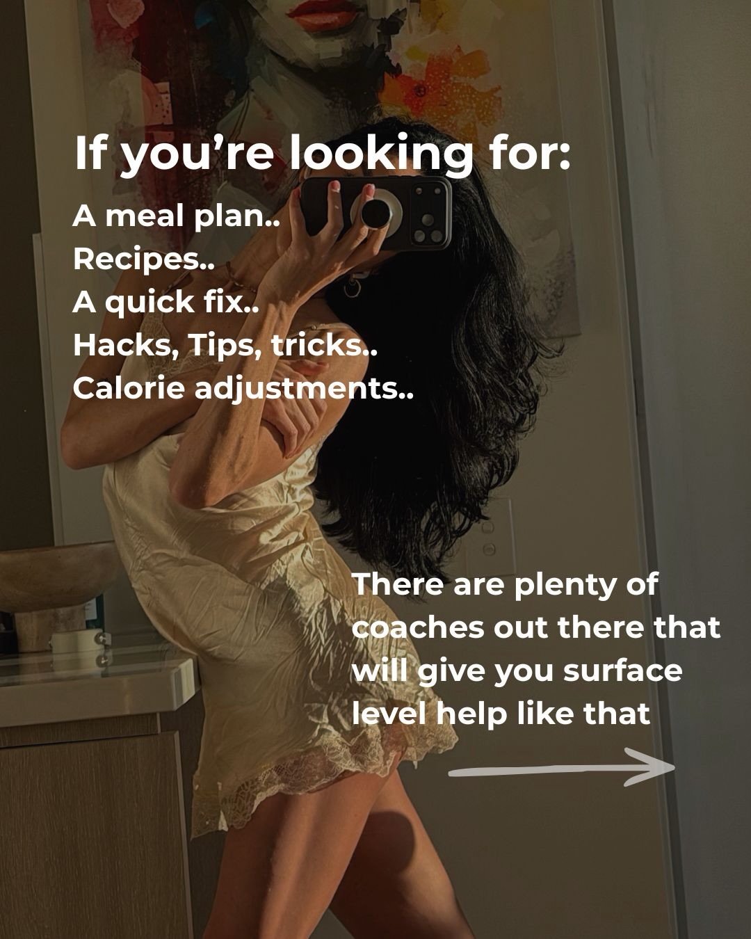 Instead of trying to diet and stick to your meal plan, you become someone who doesn&rsquo;t even need one. 
You can leave food on the plate.
Food doesn&rsquo;t control you, it&rsquo;s not the main event in your life. 

You don&rsquo;t crumble when yo