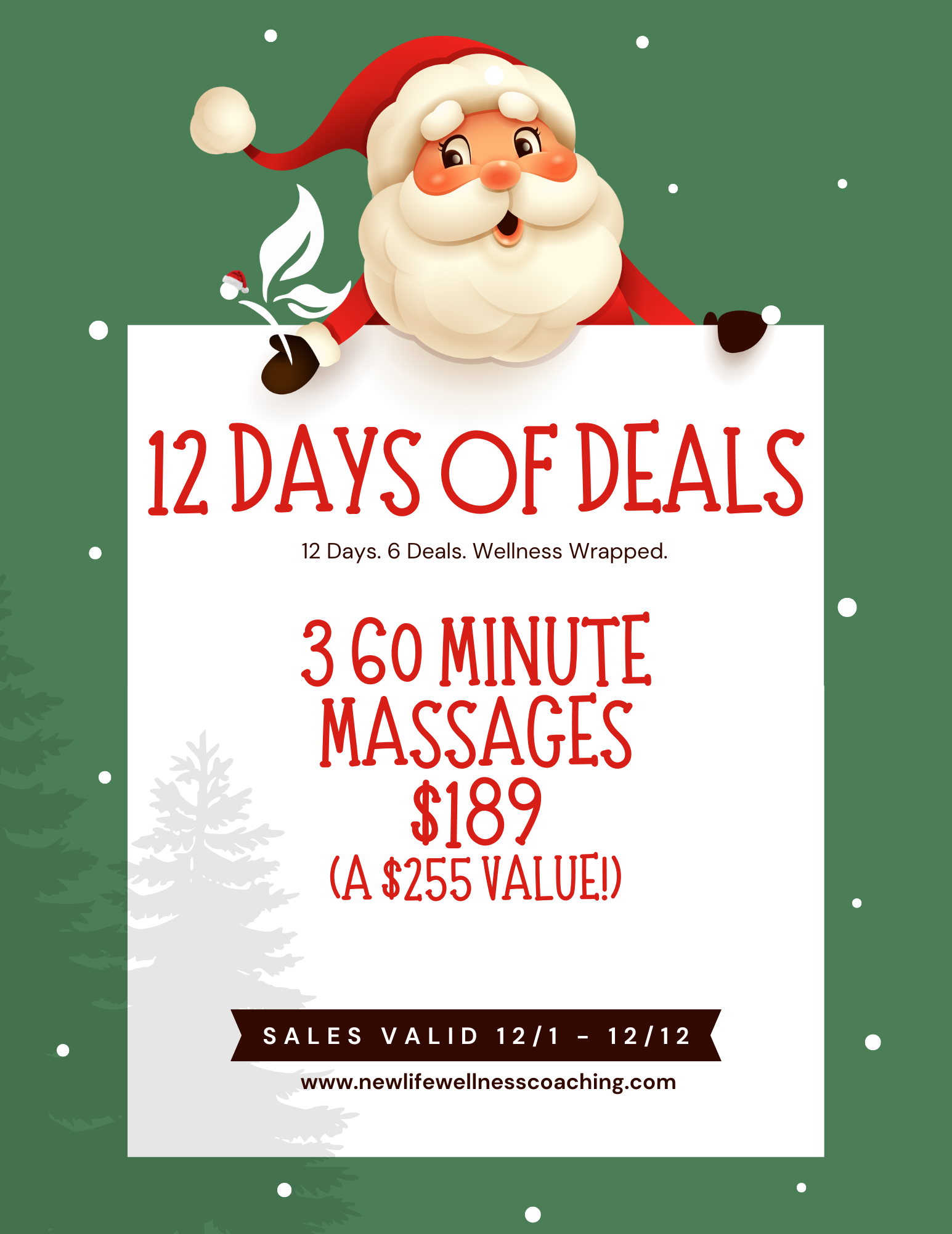 12 Days of Deals: 3 60 Minute Massages