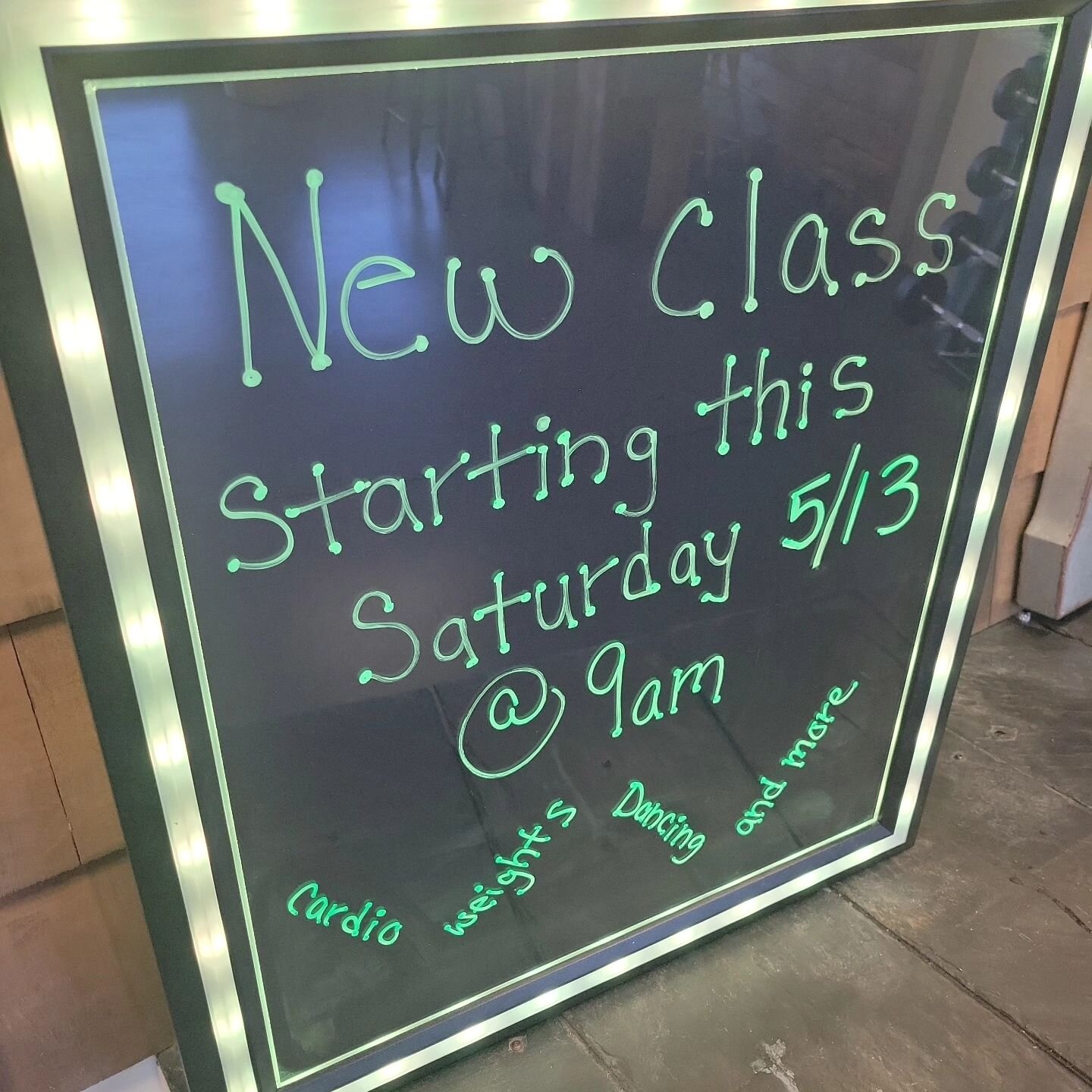 Join us this Saturday for the kickoff of our new class! Cardio, weights, kickboxing,  dancing and so much more.

Saturdays 9am
Monday and Wednesday's at 530pm