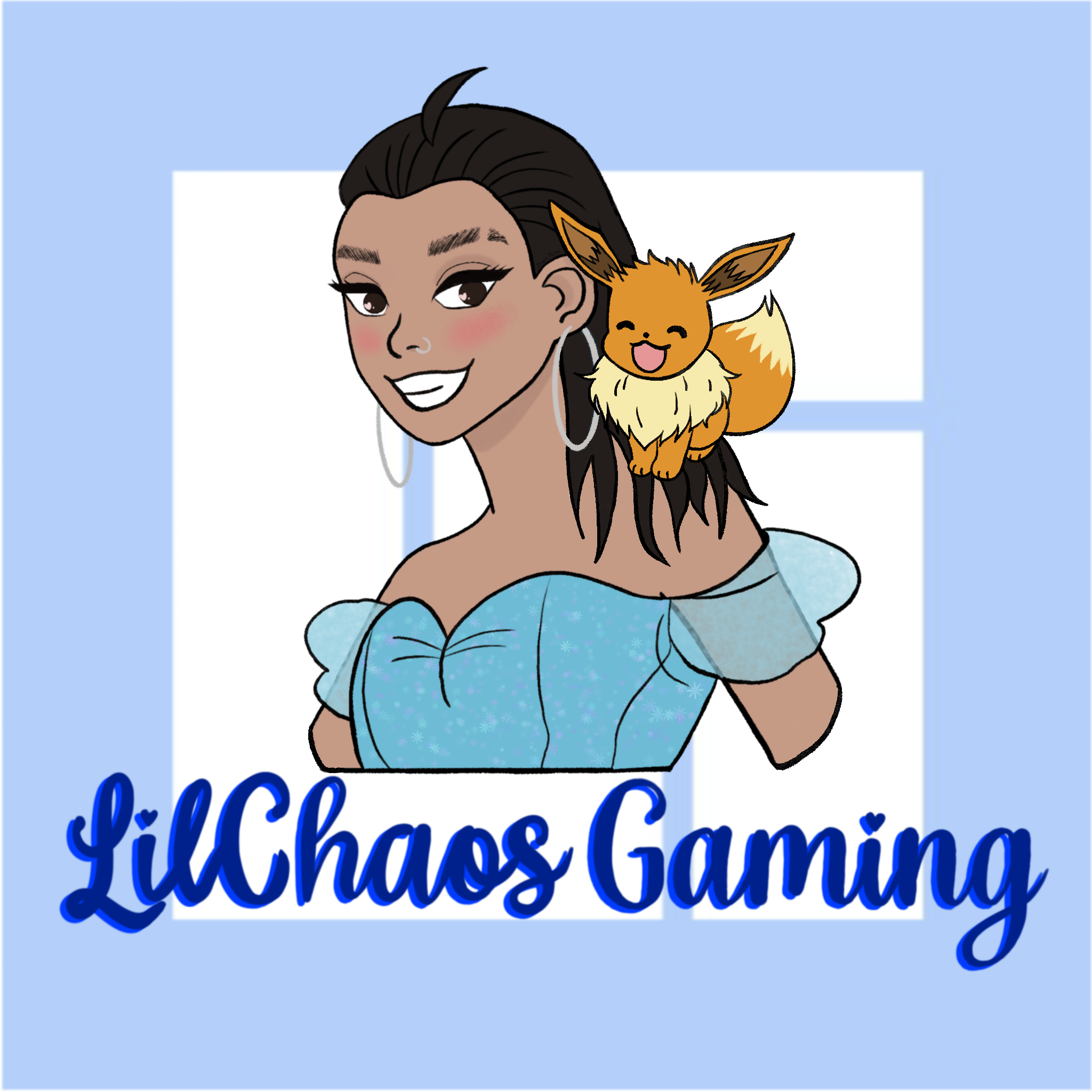 LilChaos sticker design done in Procreate