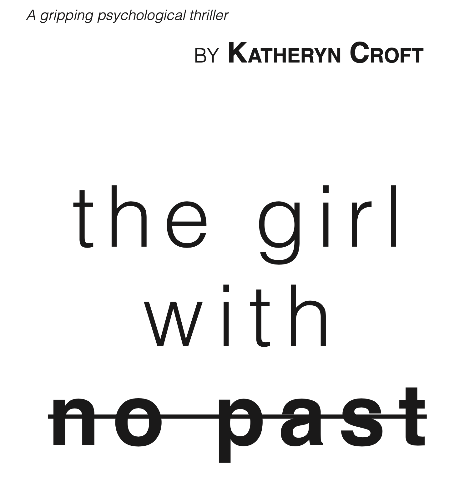 The Girl with No Past Simplified Bookcover Concept (print)