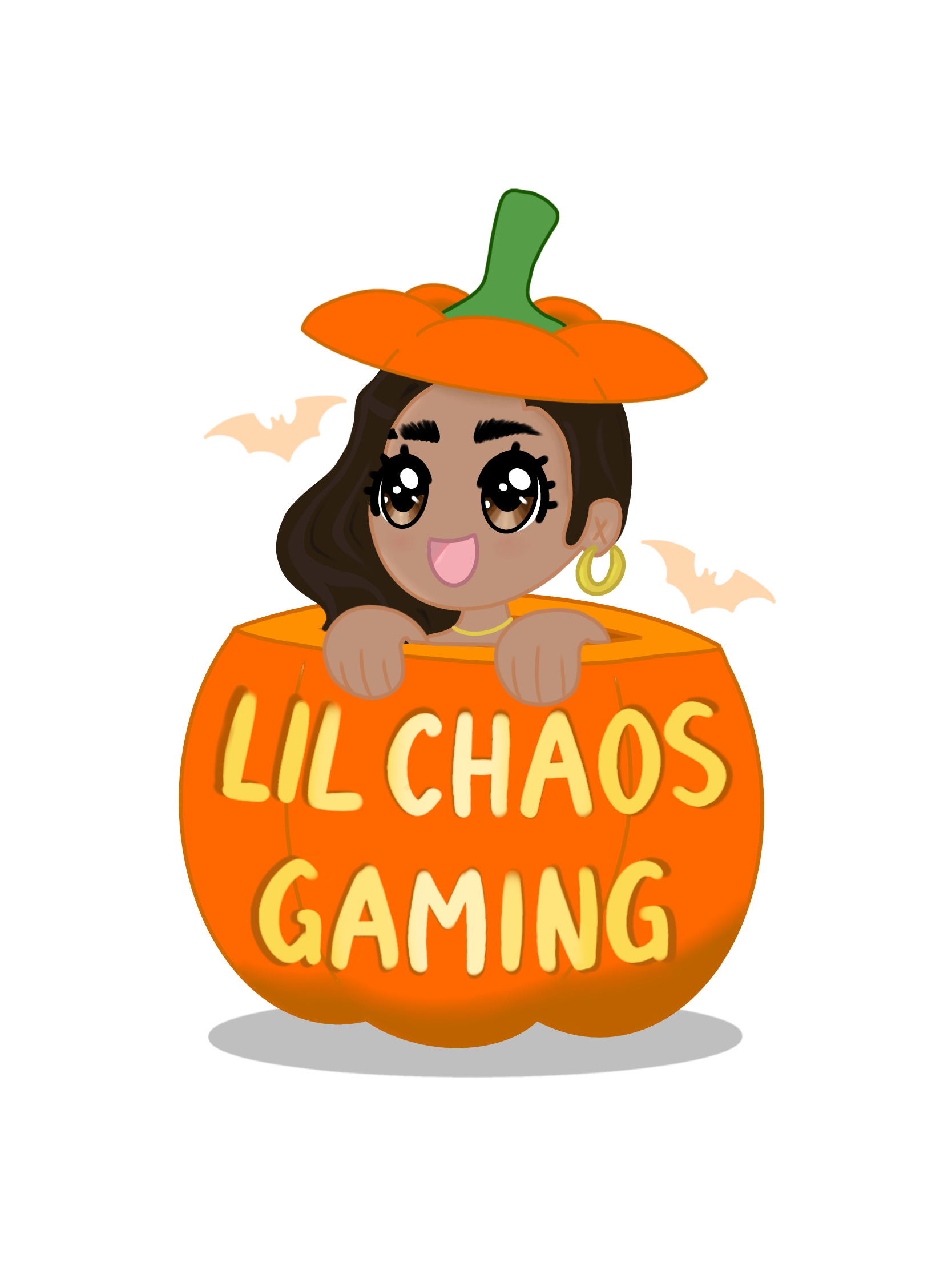 LilChaos sticker design done in Procreate