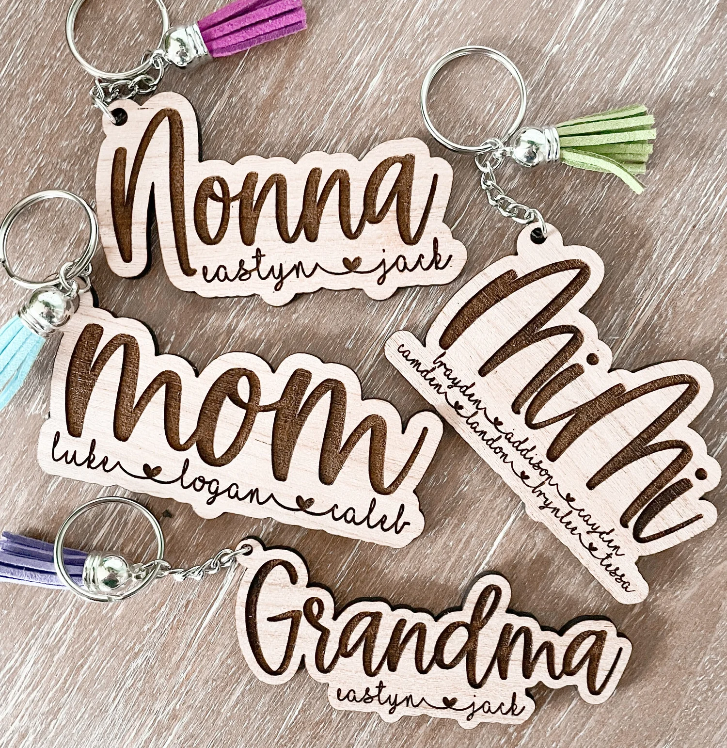 Personalized Mothers Day Keychain Megan Beaudrie Designs