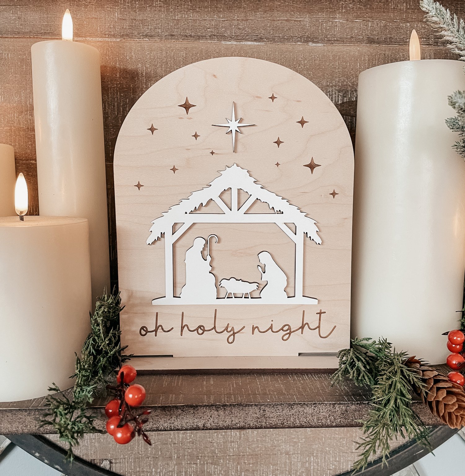 Oh HOly Night-Nativity Scene – Wreath Sign Designs