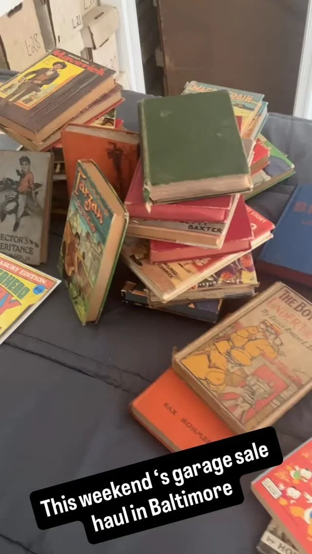 Found some nice Marvel treasury additions and older books from the 30s and 50s.. while exploring the area around Baltimore and Annapolis #poteetspopculture #baltimore #anapolis #comics #comicbook #book #garagesale