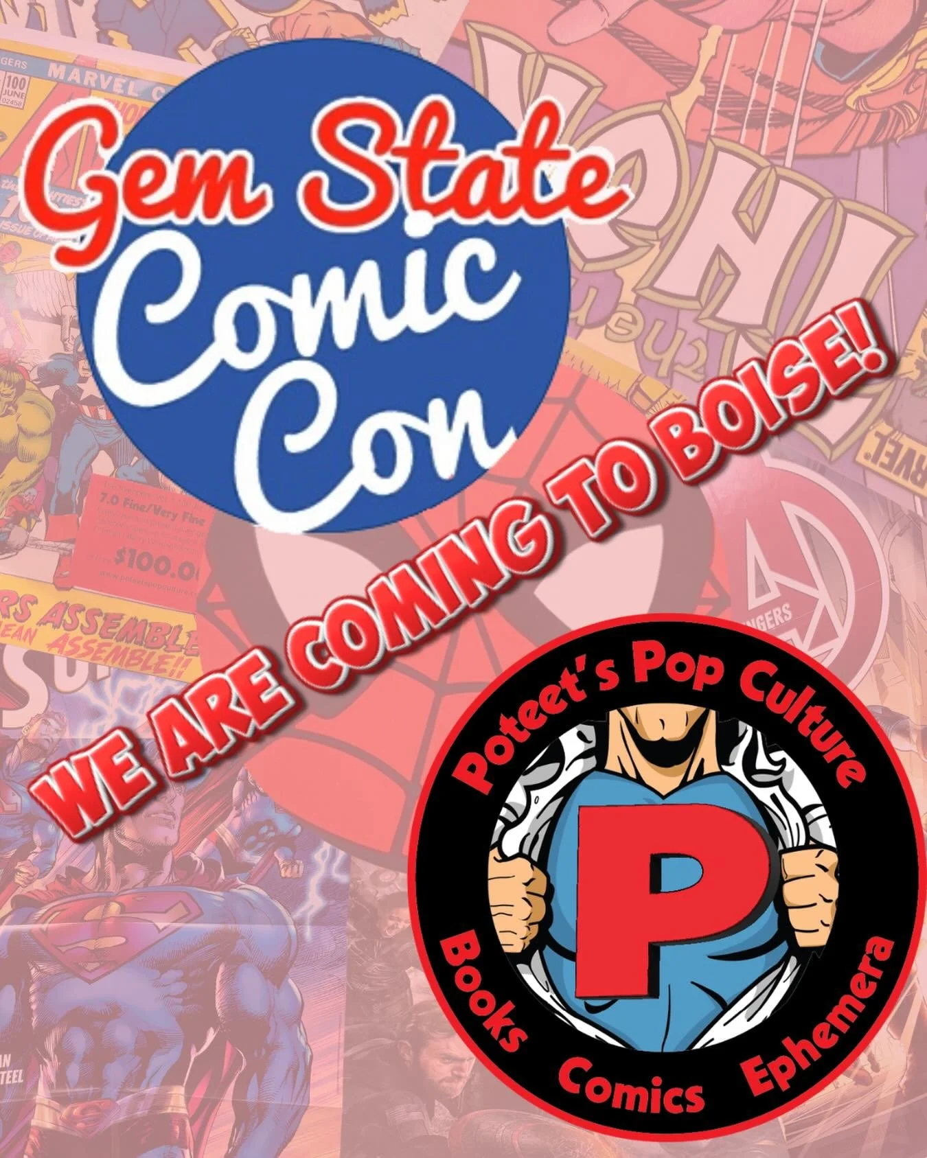 T-12days! Let us know if we will see you there! Check out @gemstatecomiccon for more info#gemstatecomiccon #comiccon #comics #boise