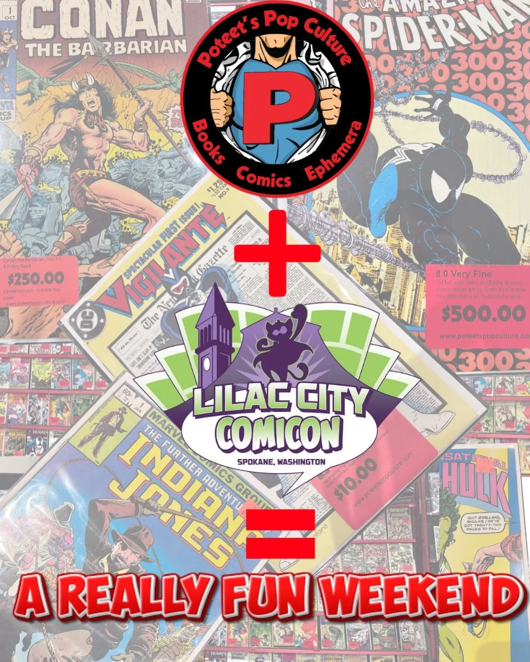 See you next weekend at Lilac City Con 2026! Check out @lilaccitycomicon for more information! #lilaccitycomicon #comiccon #comics