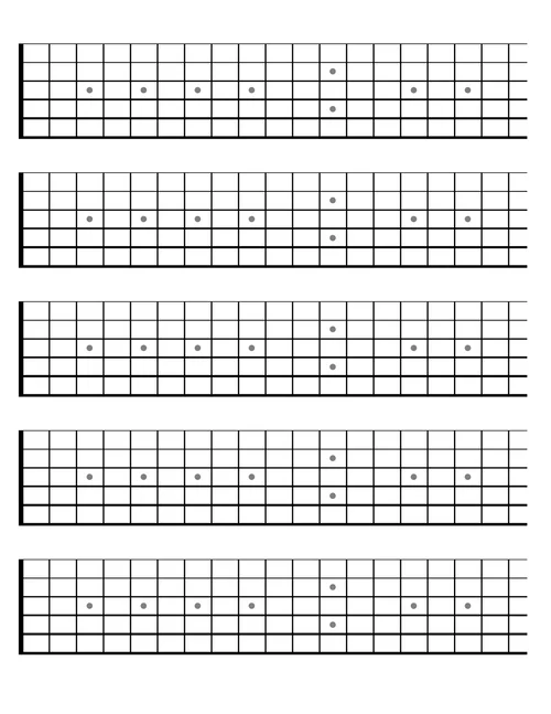 Printable Blank Guitar Necks