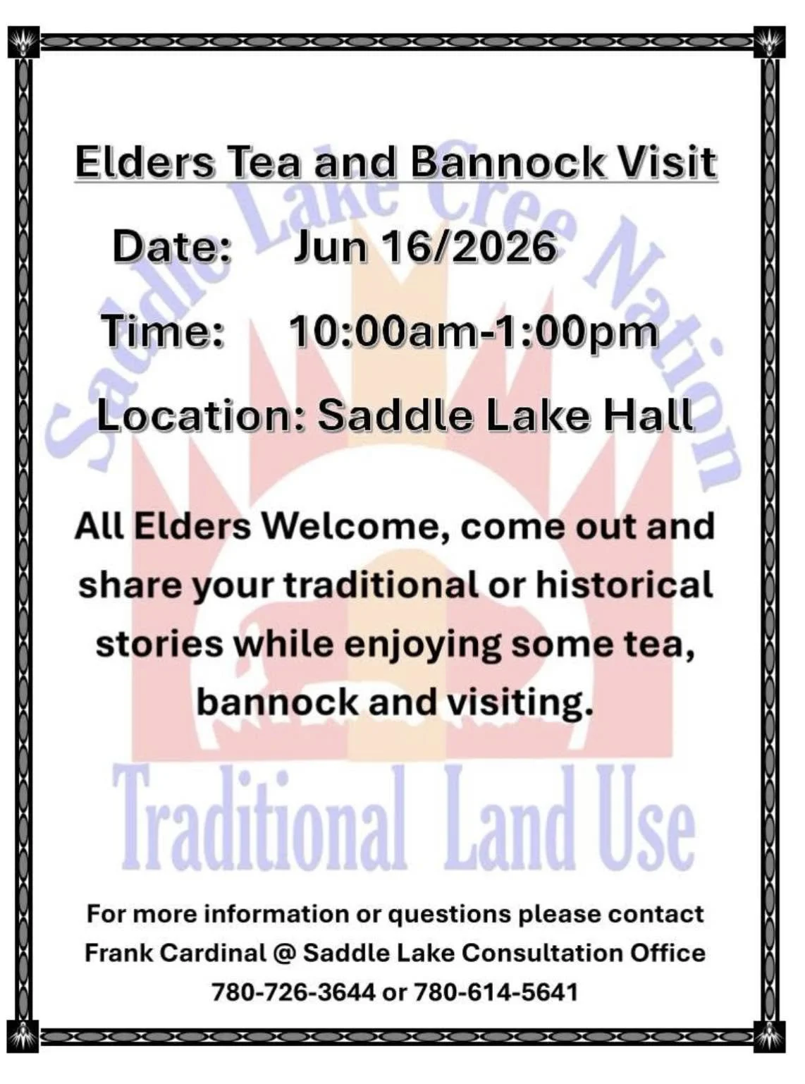 Elders Tea & Bannock Visit