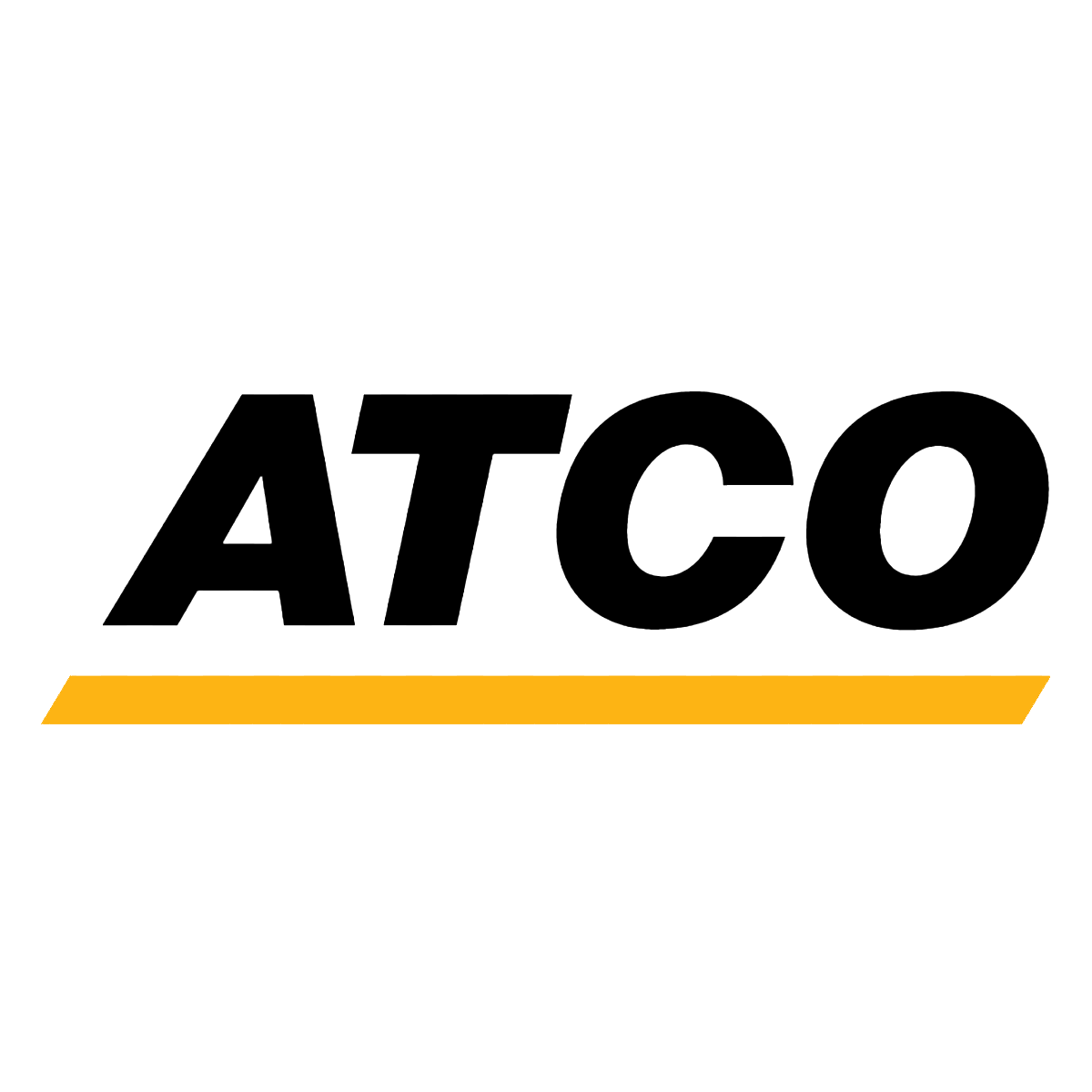 The ATCO logo with black text, a yellow underline, and a slogan that reads 'Your Customer. Our Priority.'