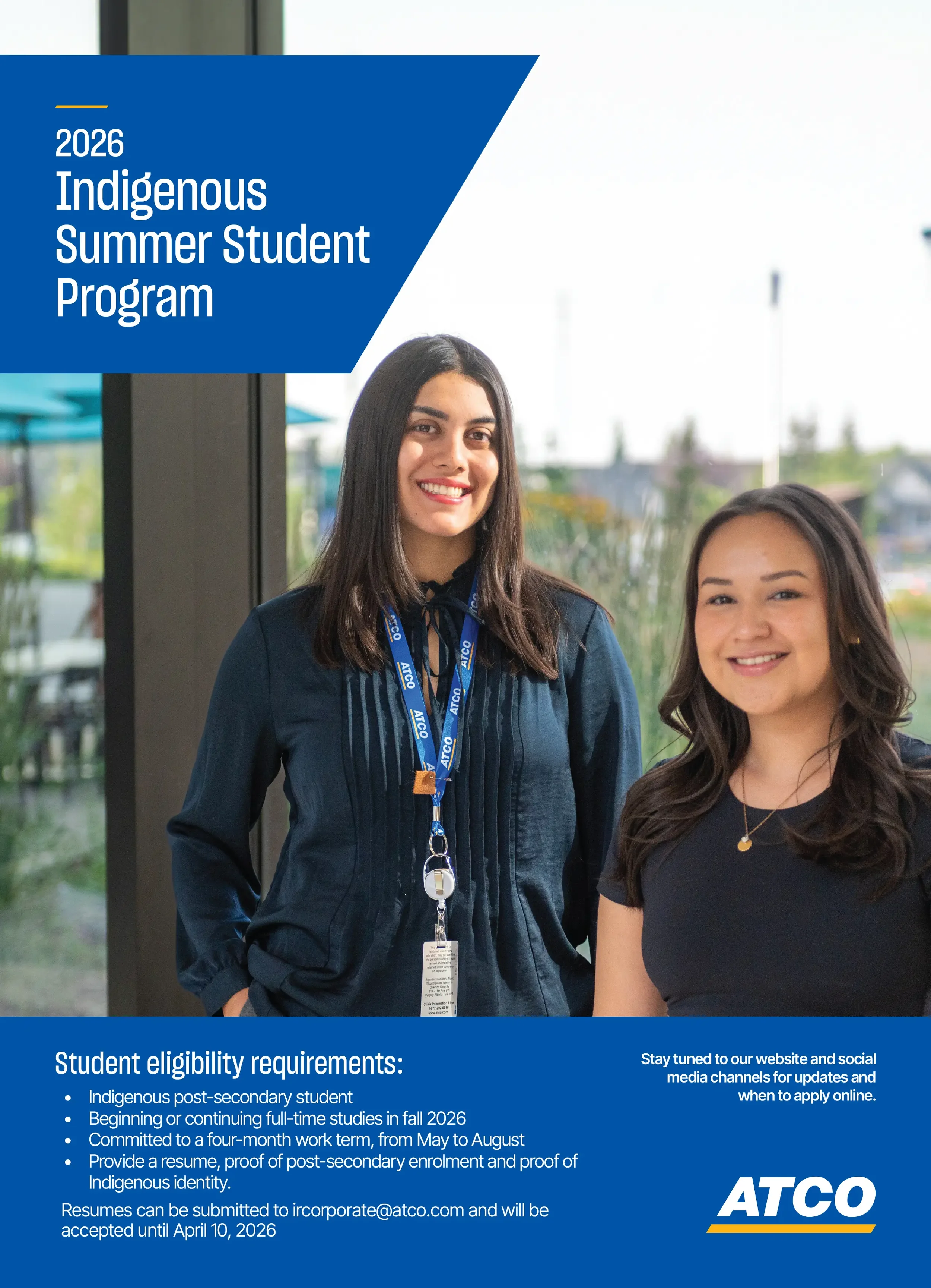 2026 Atco Indigenous Summer Student Program