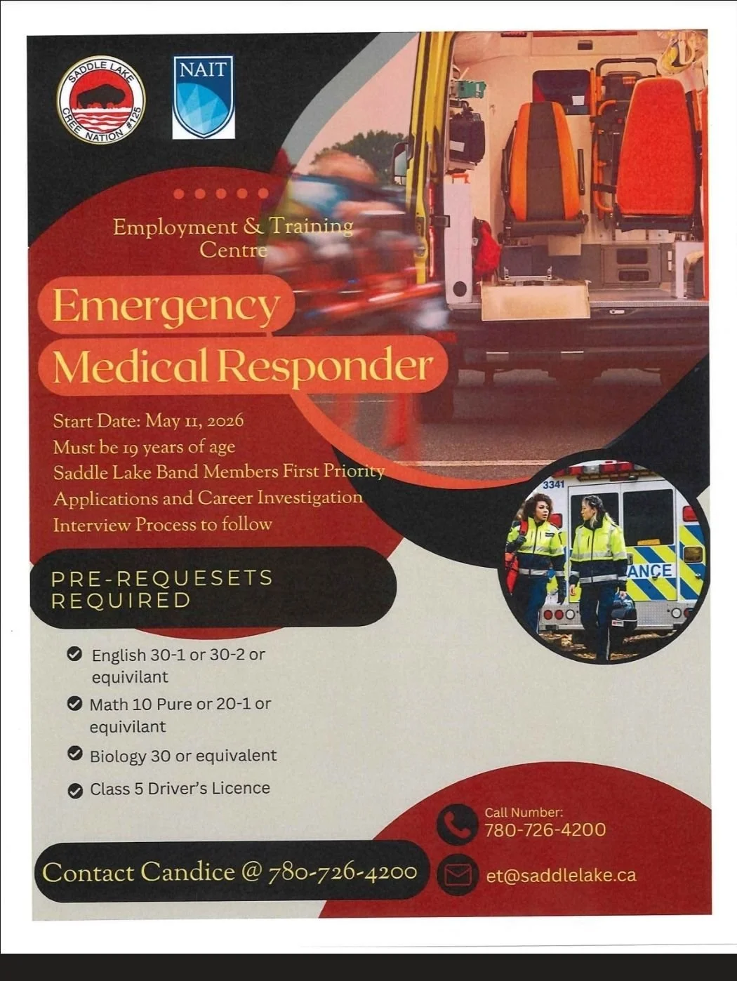 Saddle Lake Employment & Training - Emergency Medical Responder