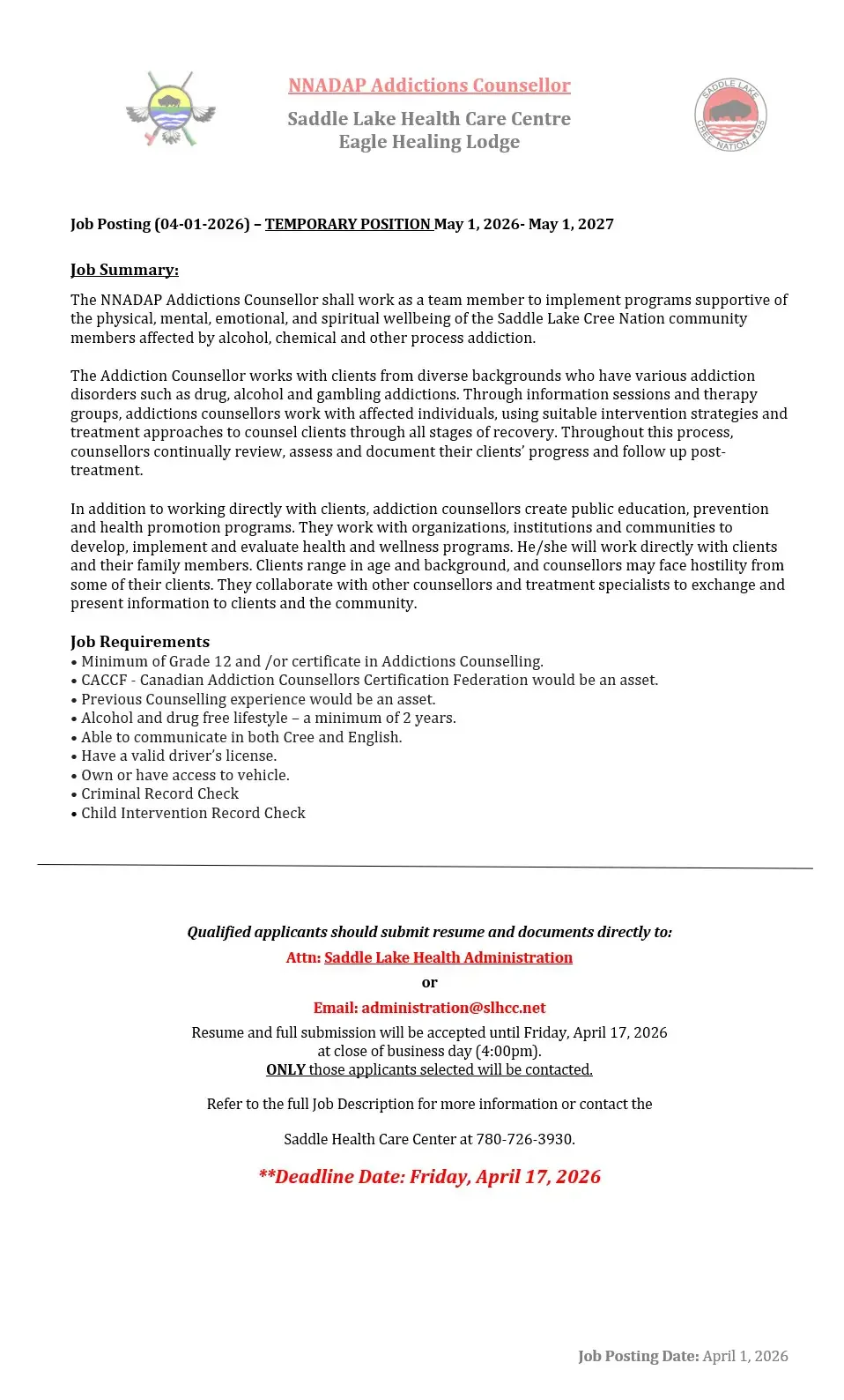 2026-04-07 NNADAP Temp Addictions Counsellor