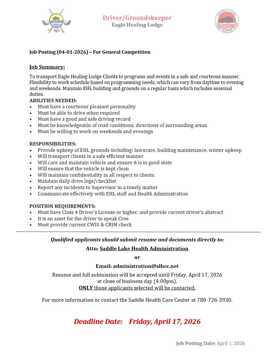2026-04-07 EHL Driver-Groundskeeper