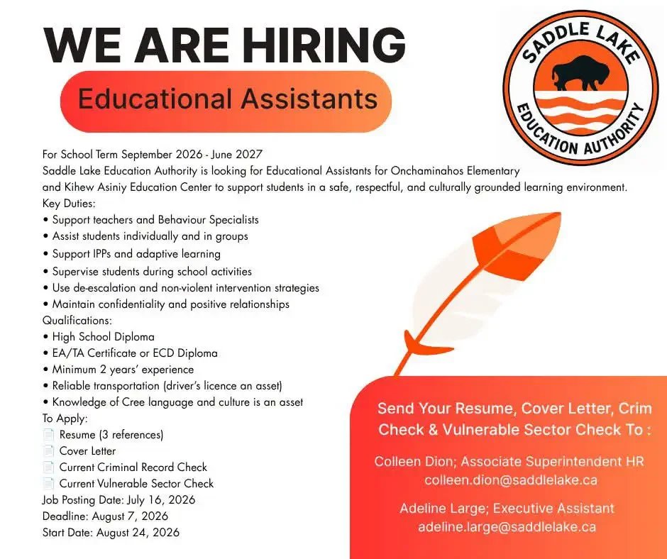 2026-08-13 Education Assistants - ONCH & KAEC
