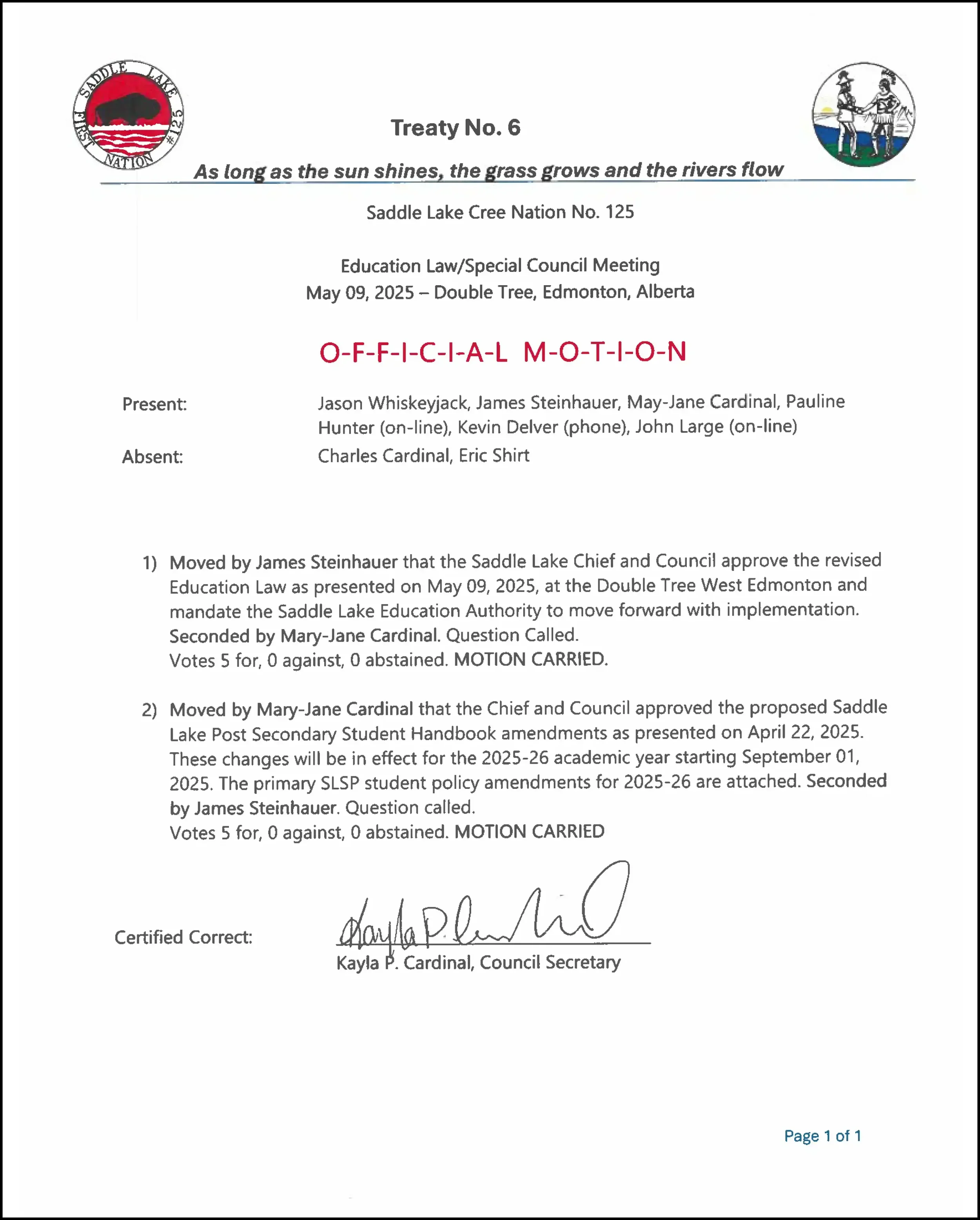 Education Law Motion