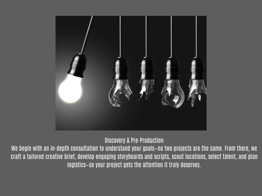 Four light bulbs hanging from cords; the first bulb is illuminated, and the other three are broken with shattered glass.