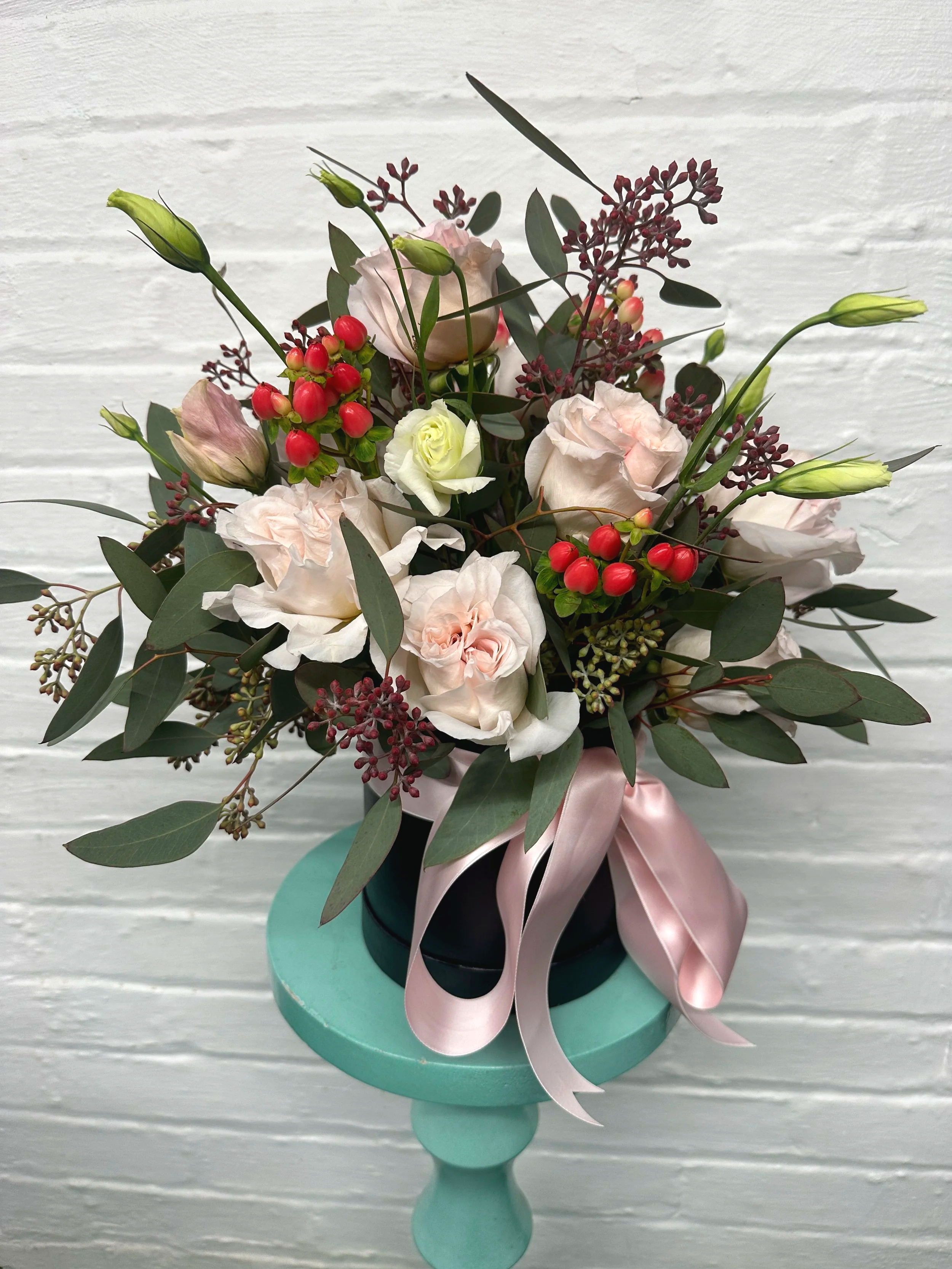 Hat Box Floral Arrangement
