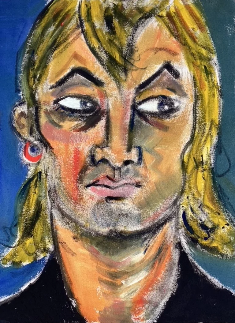 untitled, acrylic on raw canvas, 50 x 60cm (2026)