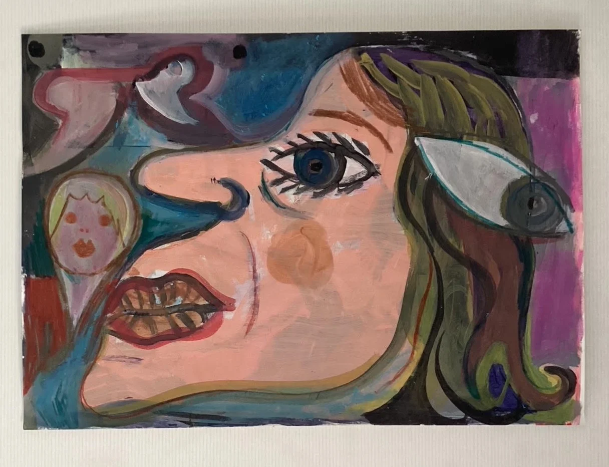 Untitled acrylic on paper, 42 x29 cm (2025)