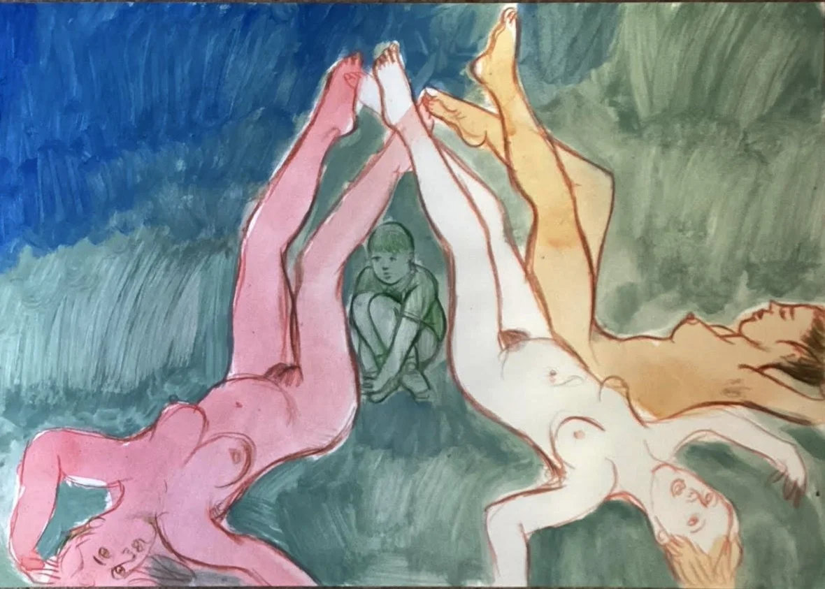 Safe From Harm, Untitled acrylic on paper, 42 x29 cm (2024)