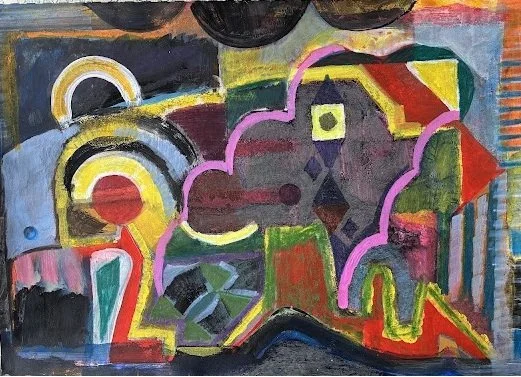 Amorphous, acrylic & crayon on A3 paper (2026)