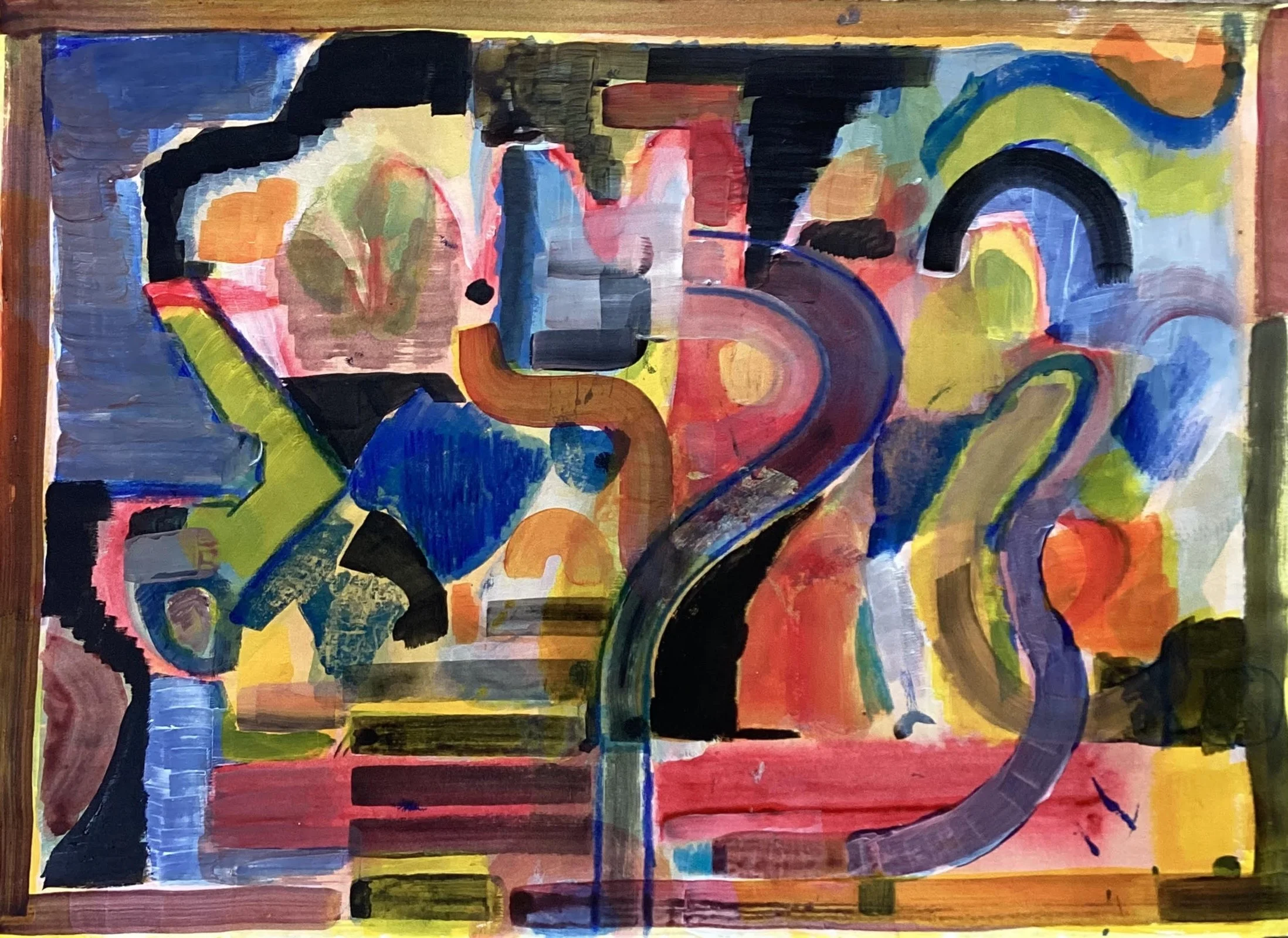 Untitled acrylic on paper, 42 x29 cm (2025)