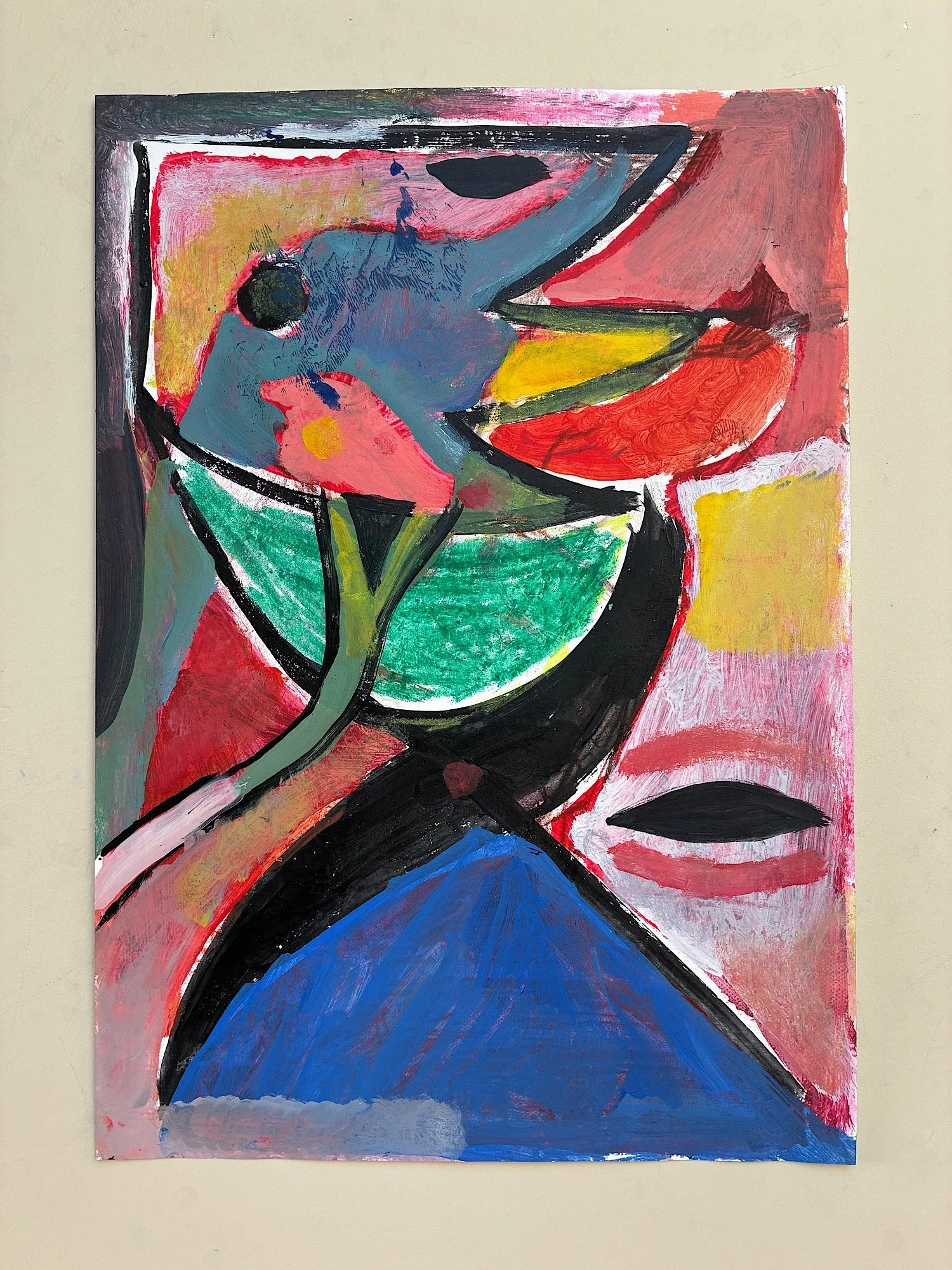 untitled, acrylic on A3 paper (2025)