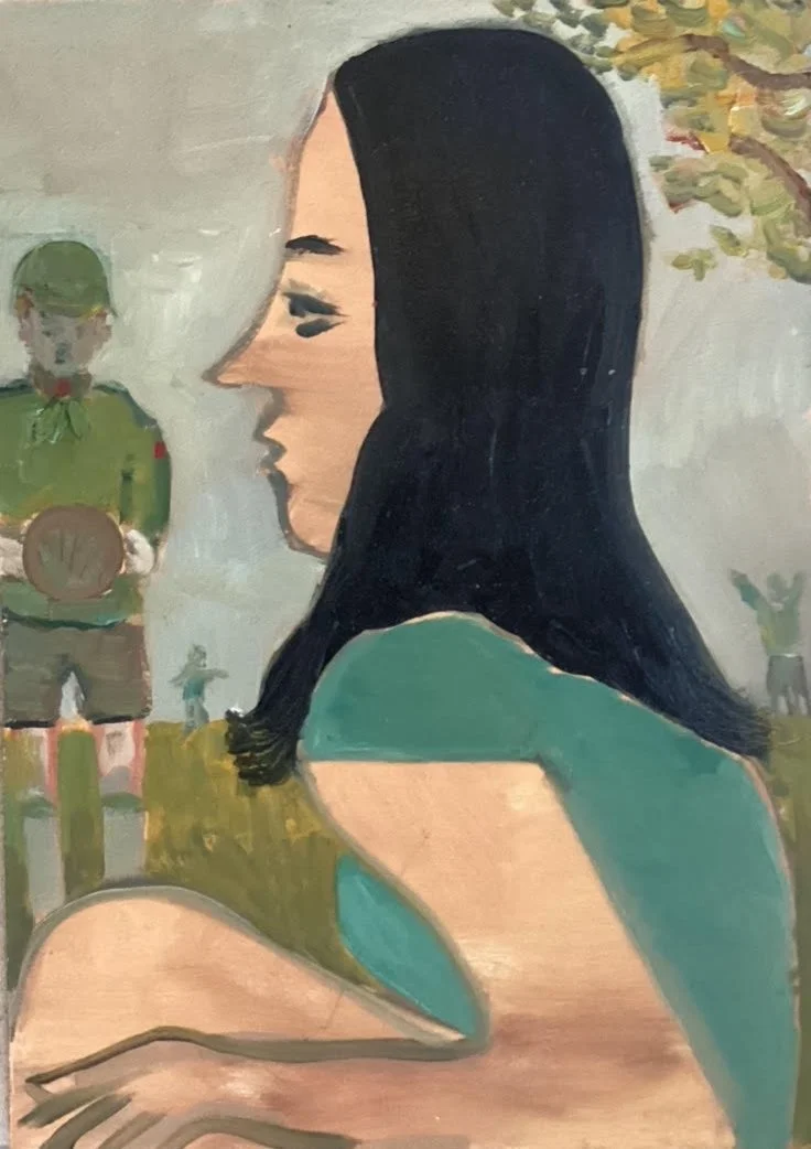 Boyhood's End, oil on board, 23x30cm (2023)