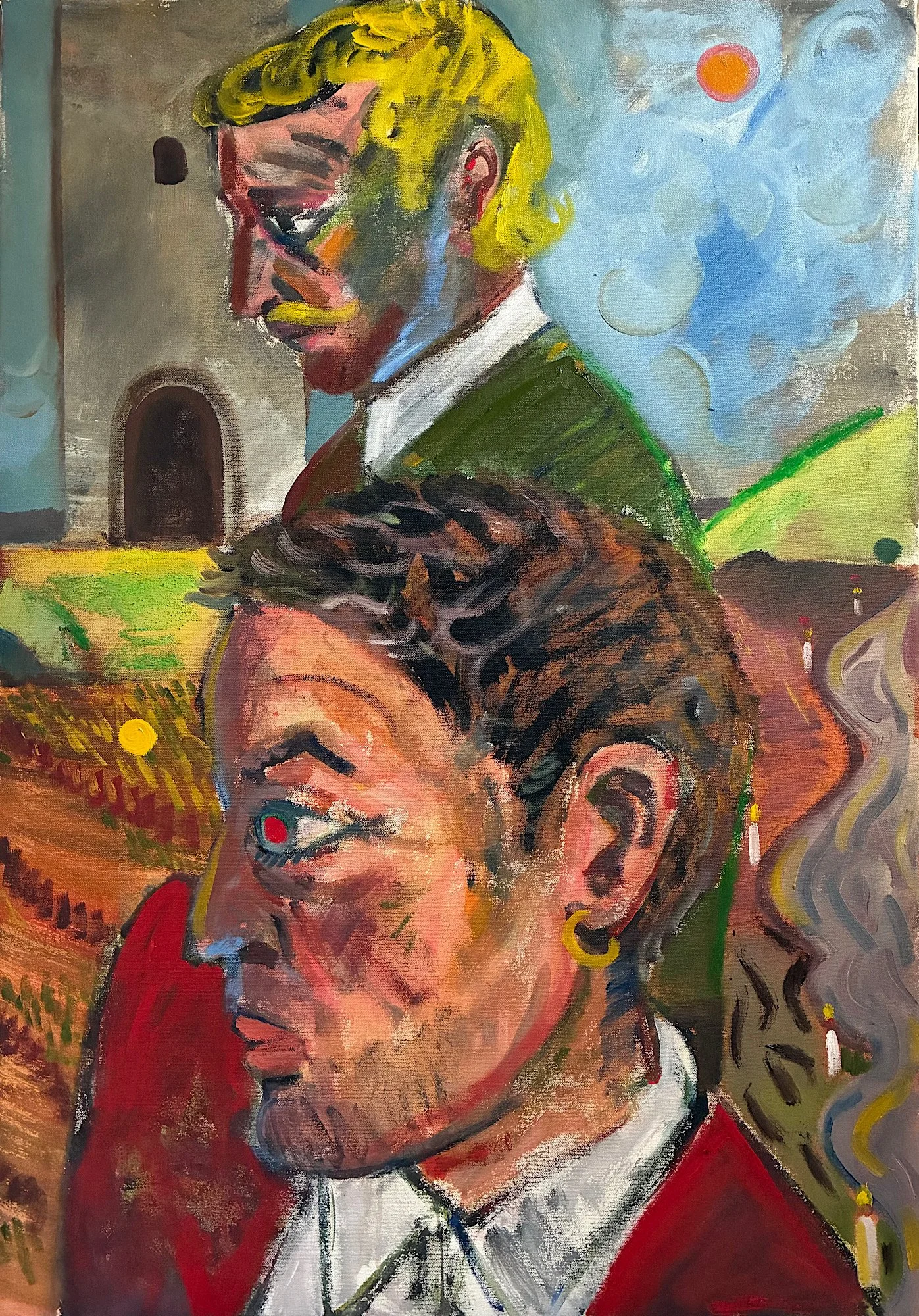 Outliers, acrylic &oil on canvas, 66 x 93cm (2026)