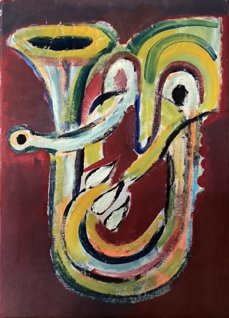 untitled, acrylic on cardboard, 24.5 x 29.5cm (2024)