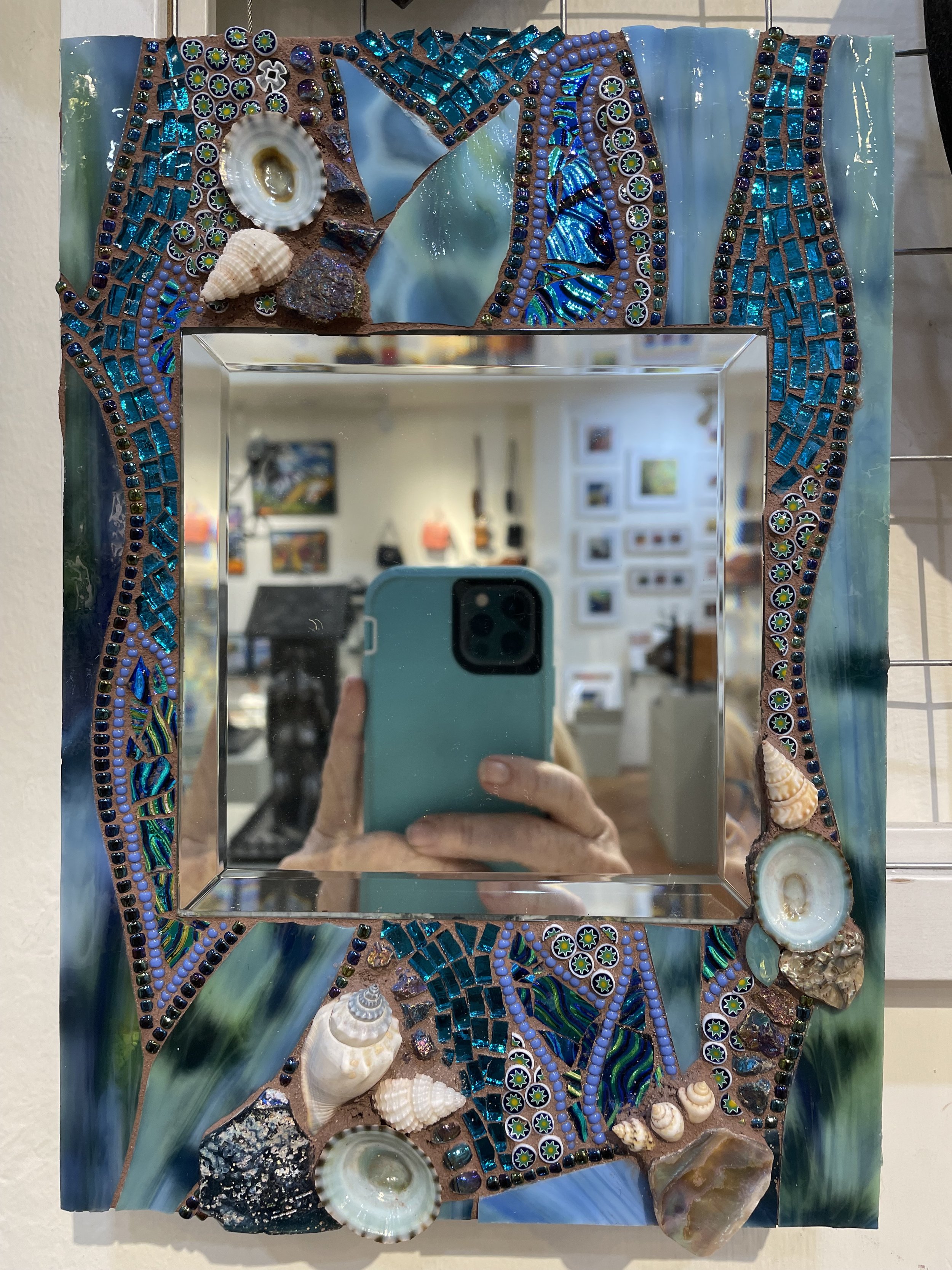 Mosaic Mirror with Shells