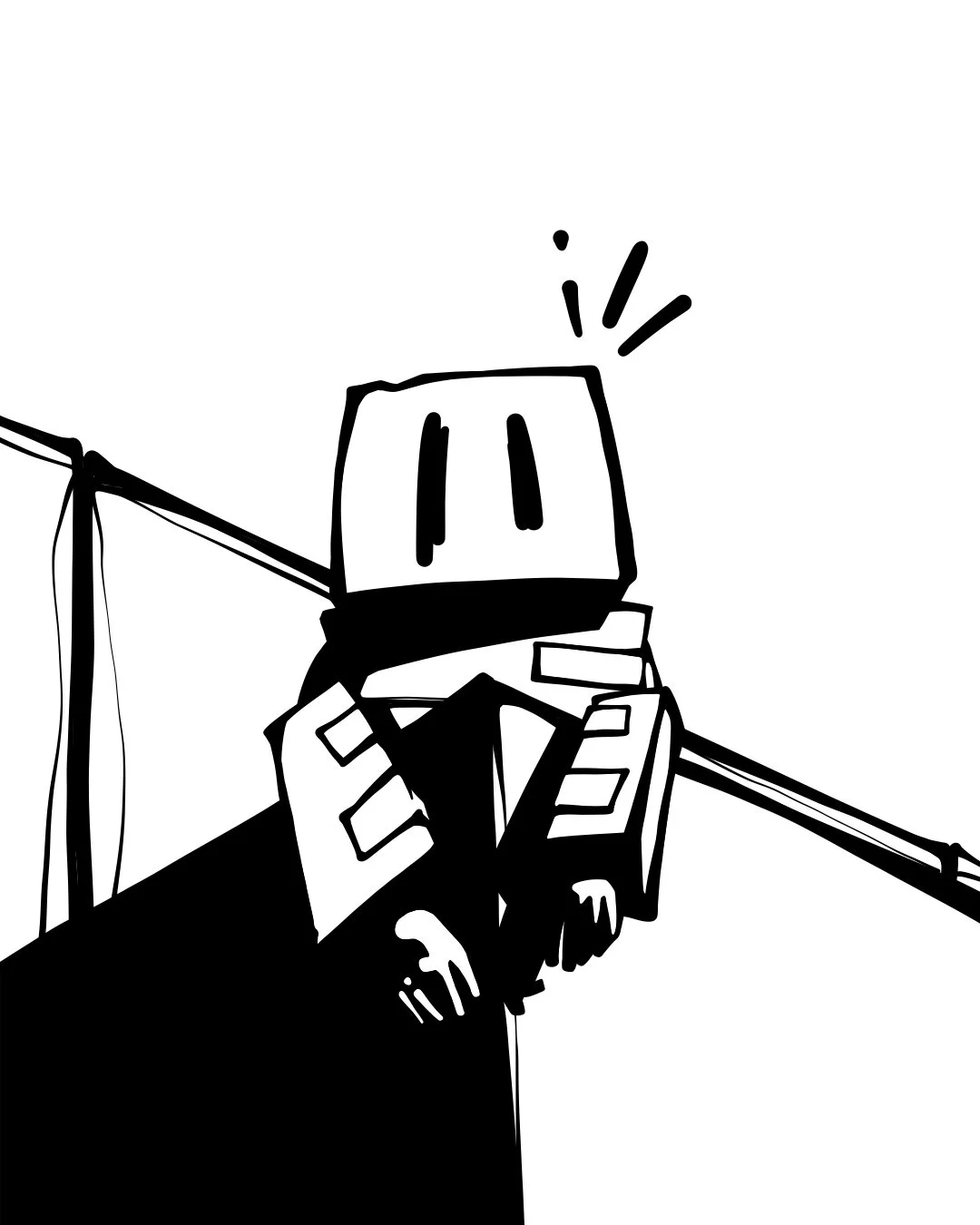 Eric Funk illustrated a daily cartoon