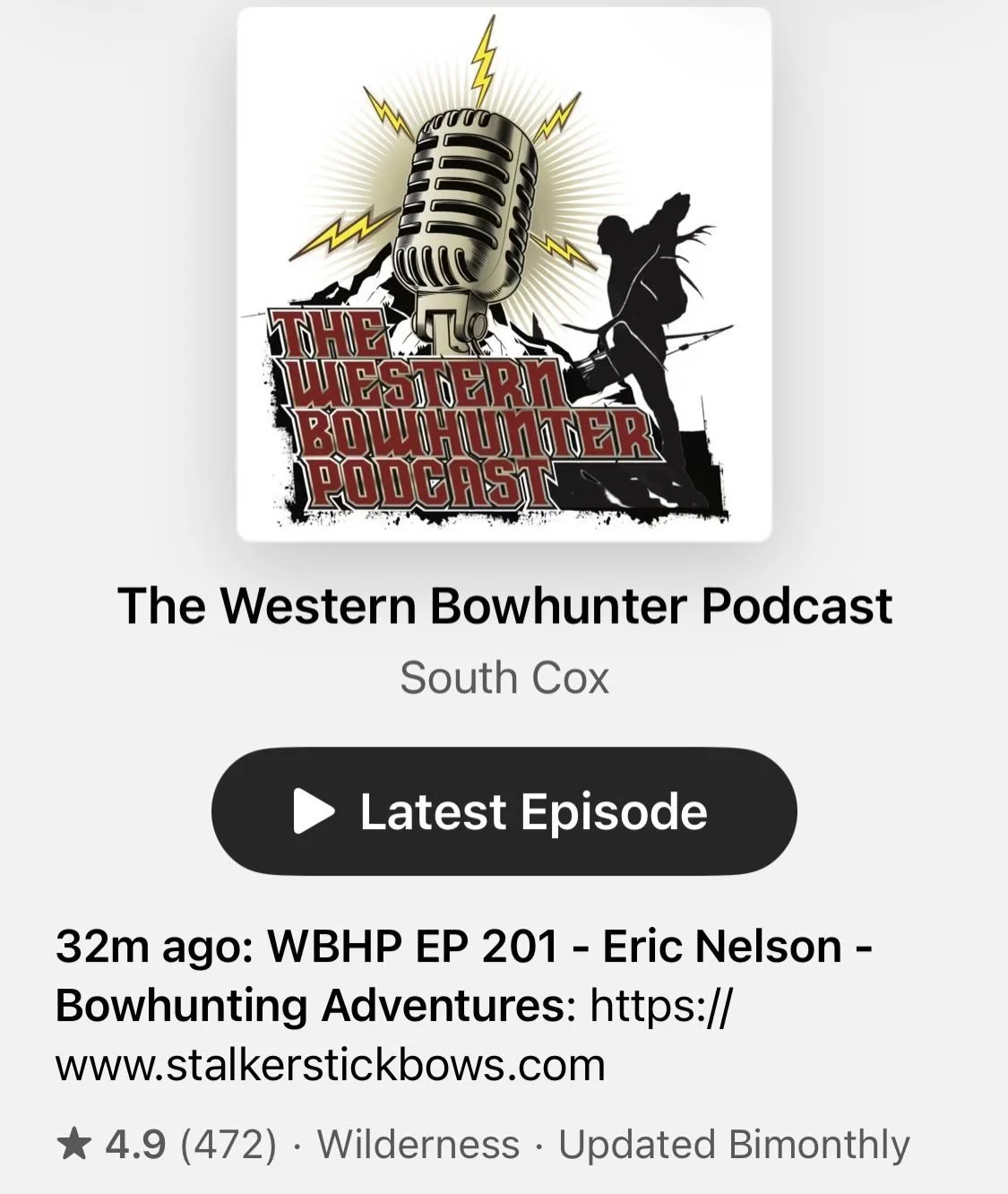 Getting back on the mic with my friend Eric Nelson. He shares some of his many adventures with a stickbow in hand.