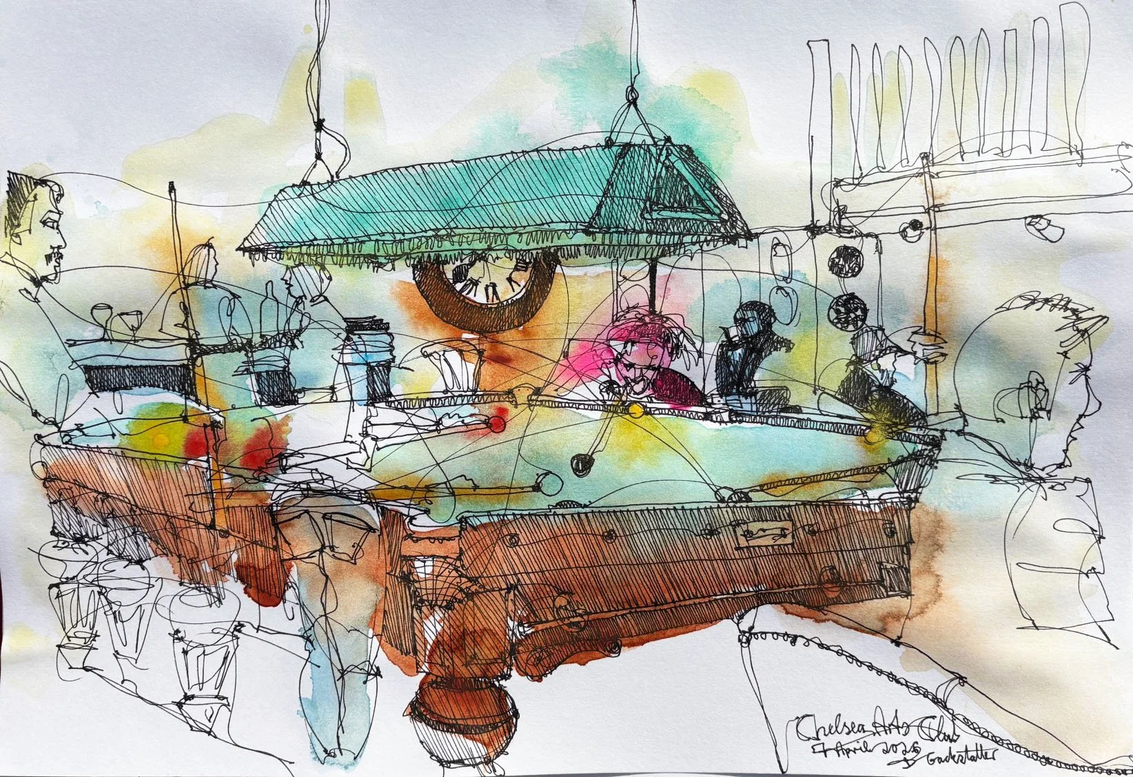 Chelsea Arts Club_Snooker_A3
