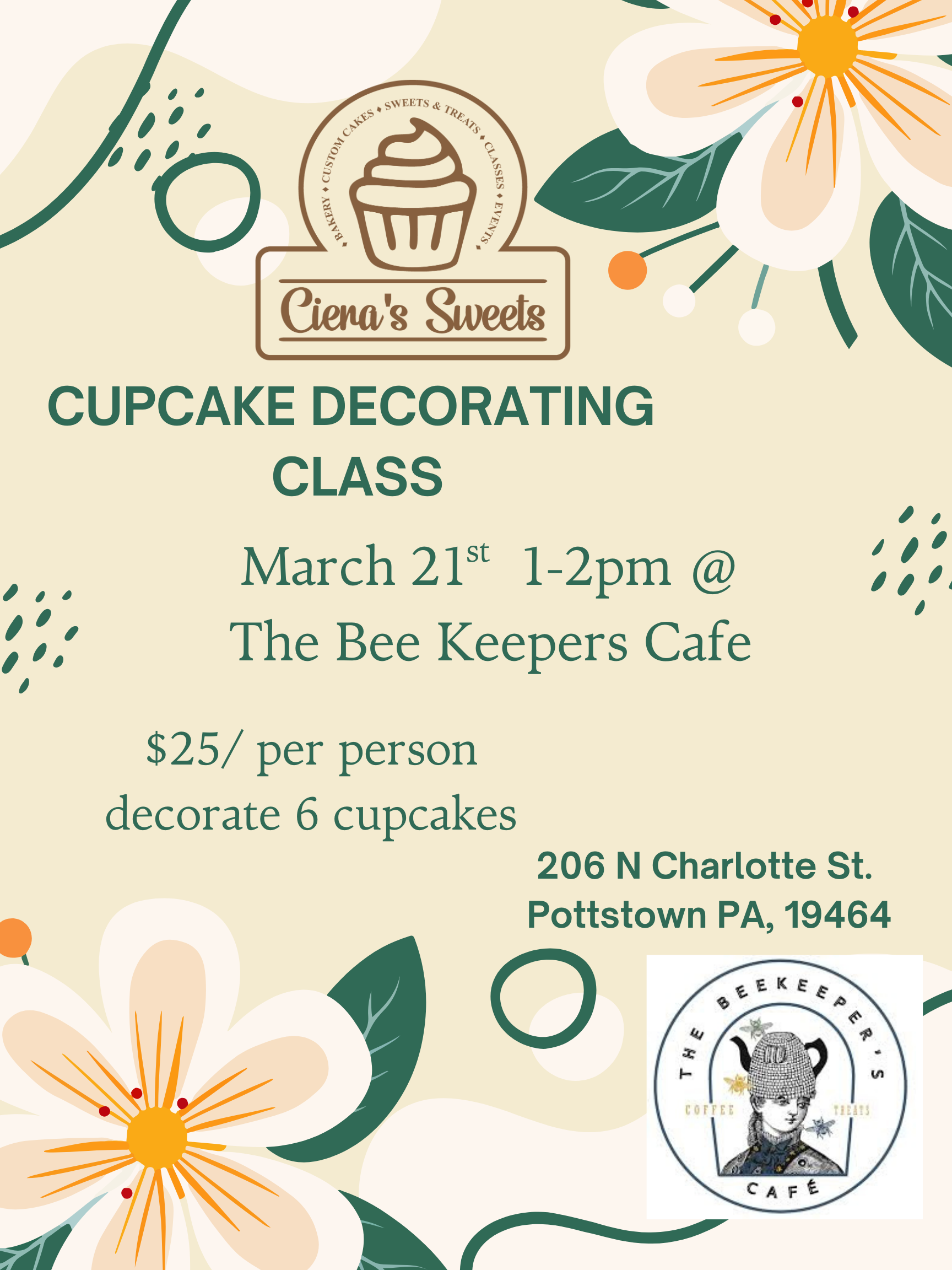 March cupcake decorating class