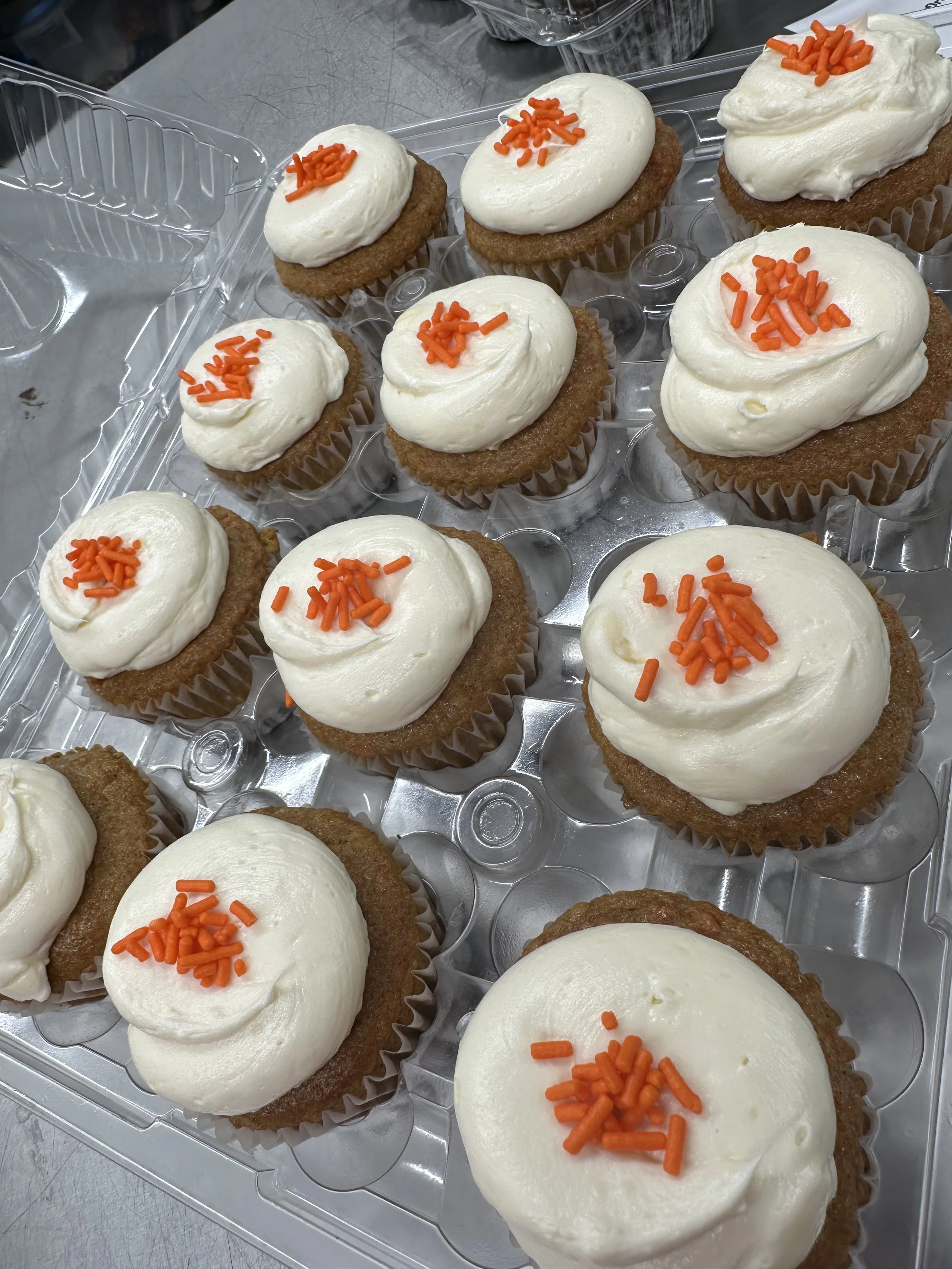 Carrot cream cheese cupcakes