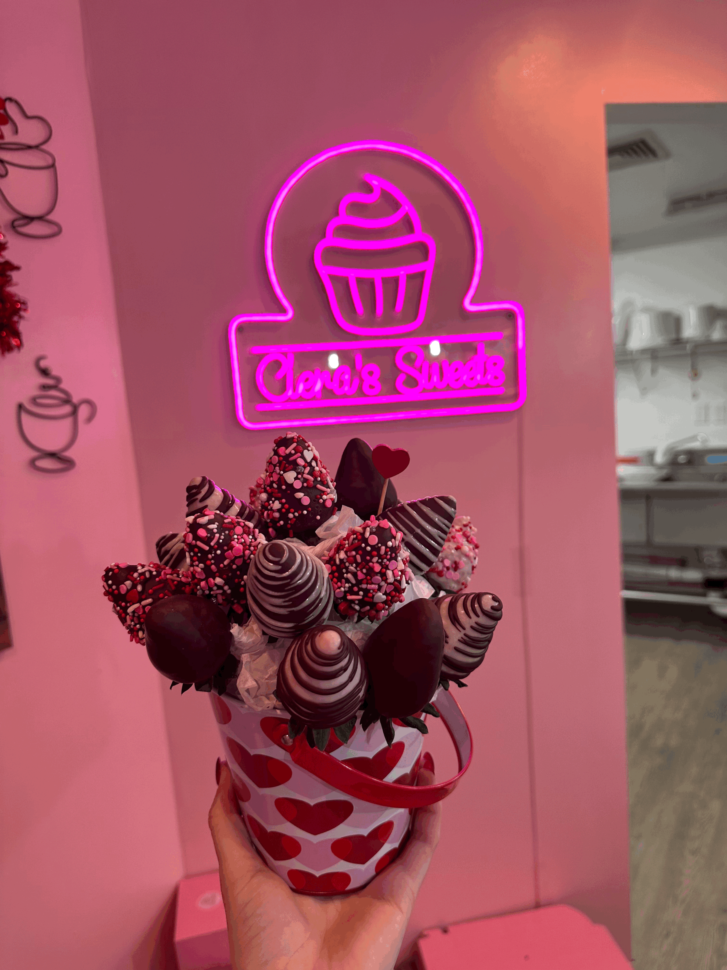 Chocolate covered strawberry bouquet