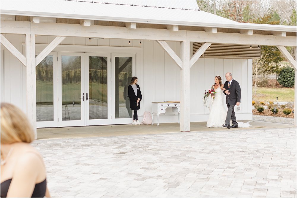 Bride Walking Down the Aisle with Her Dad