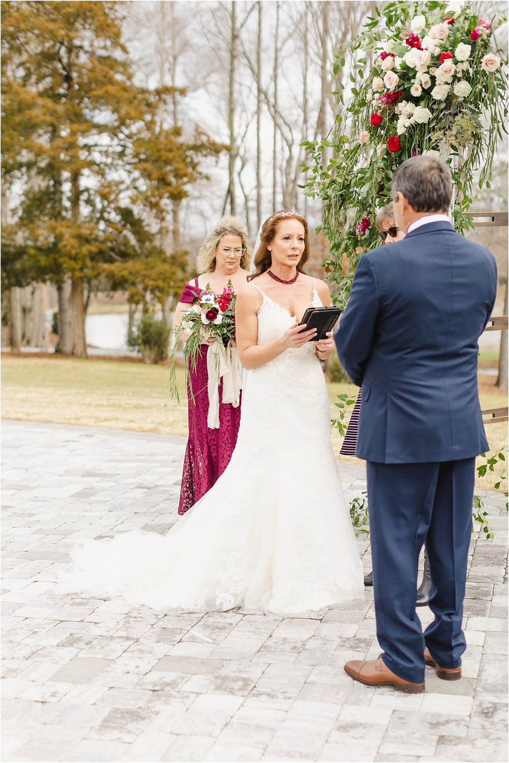 Bride Reading Her Vows