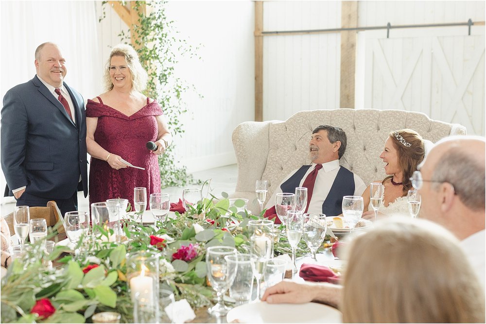 Bridal Party Gives Speech at Intimate Dinner