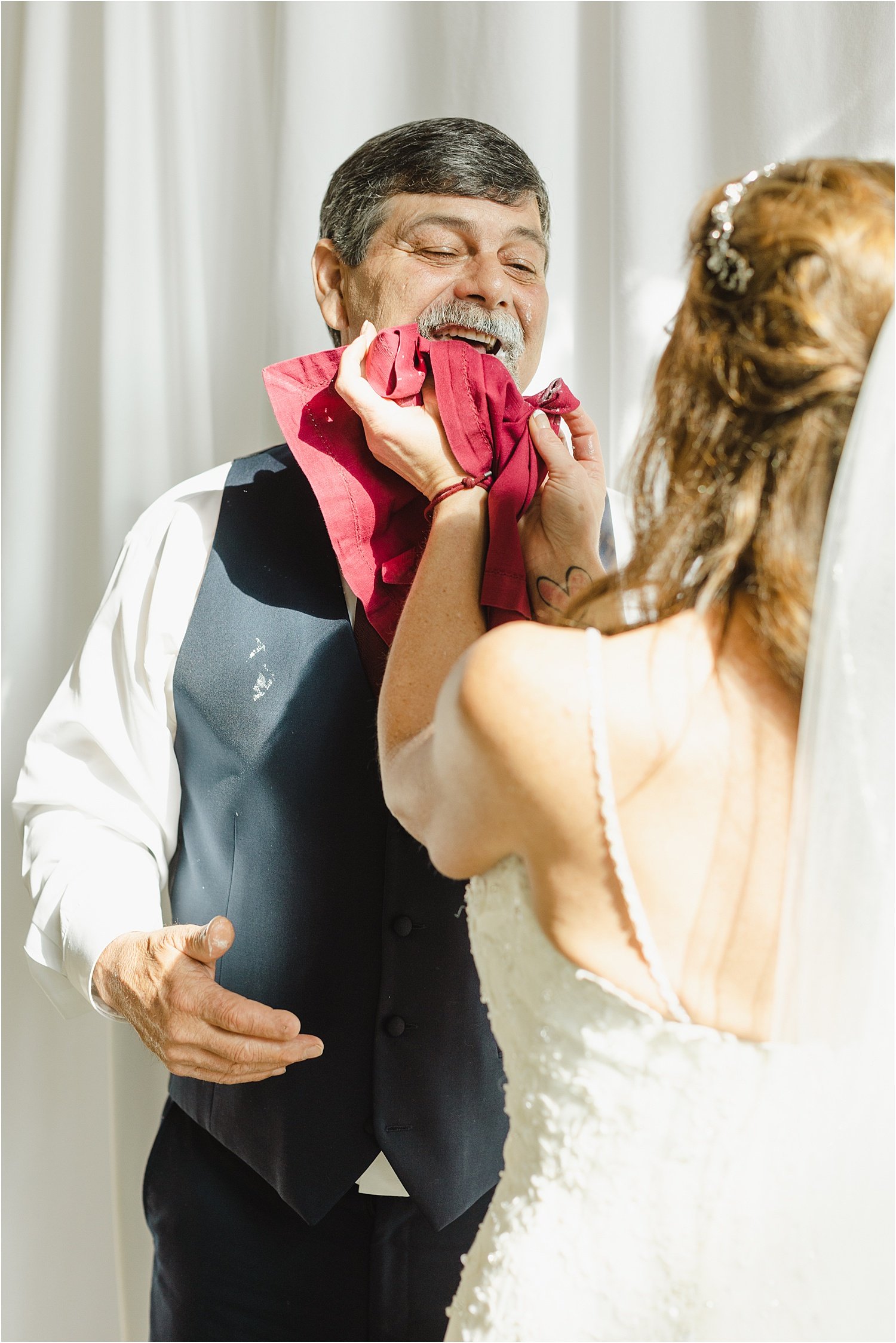 Bride Wipes Groom's Face Off